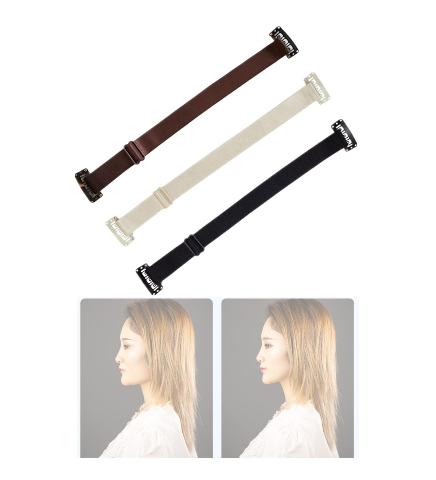 Foxy Eyes Lift Facelift Bands with Clips Instant Face Lift Band Reusable Facelift Tape for Face Invisible for Chin Neck Eyes (Single Strap & Black & Skin Tone & Brown) - Buy Online on GoSupps.com