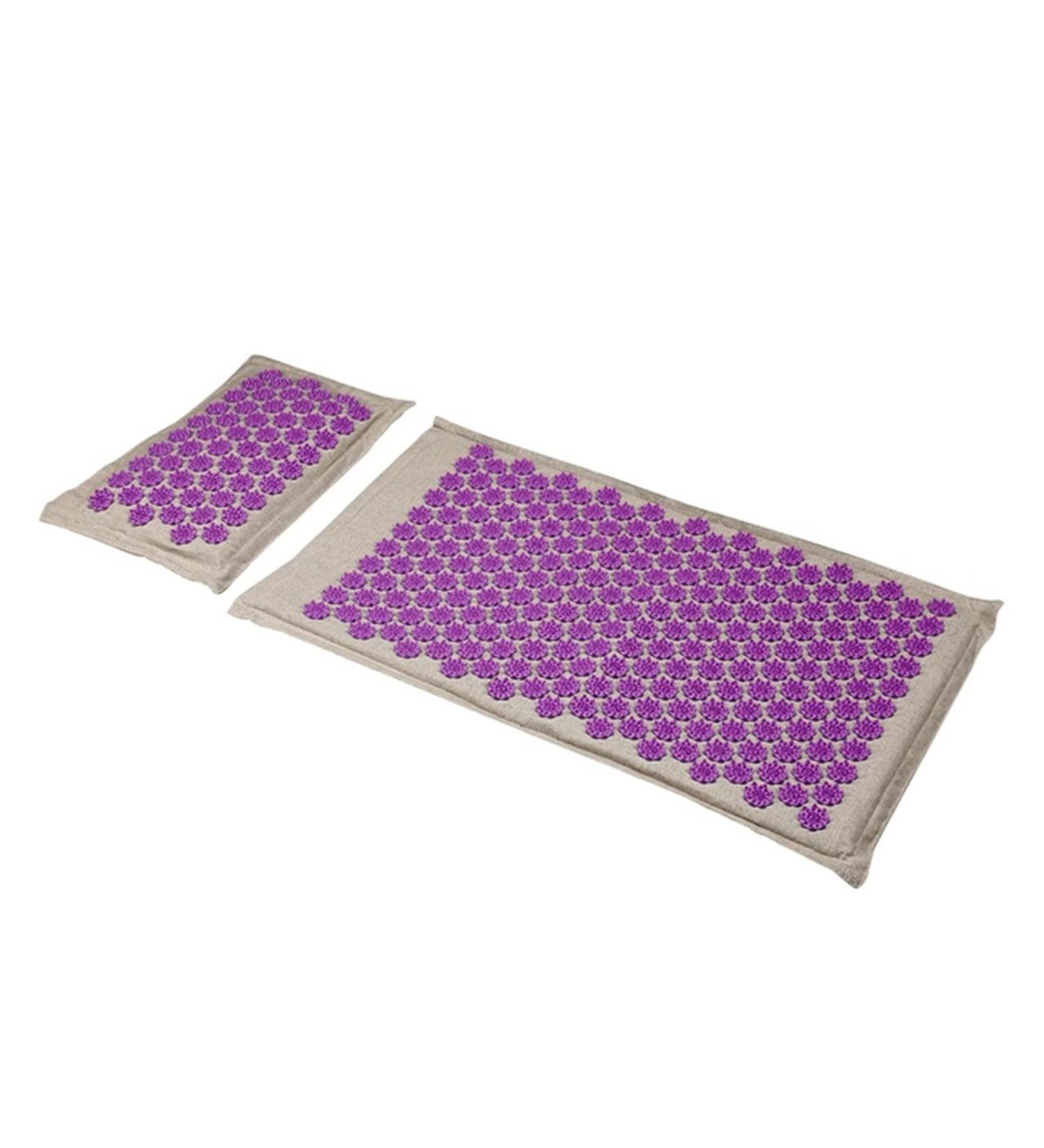 Buy Dunlap Massage Cushion - Natural Coconut Palm Acupressure Yoga Mat & Spike Pillow - International Shipping Available - Buy Online on GoSupps.com