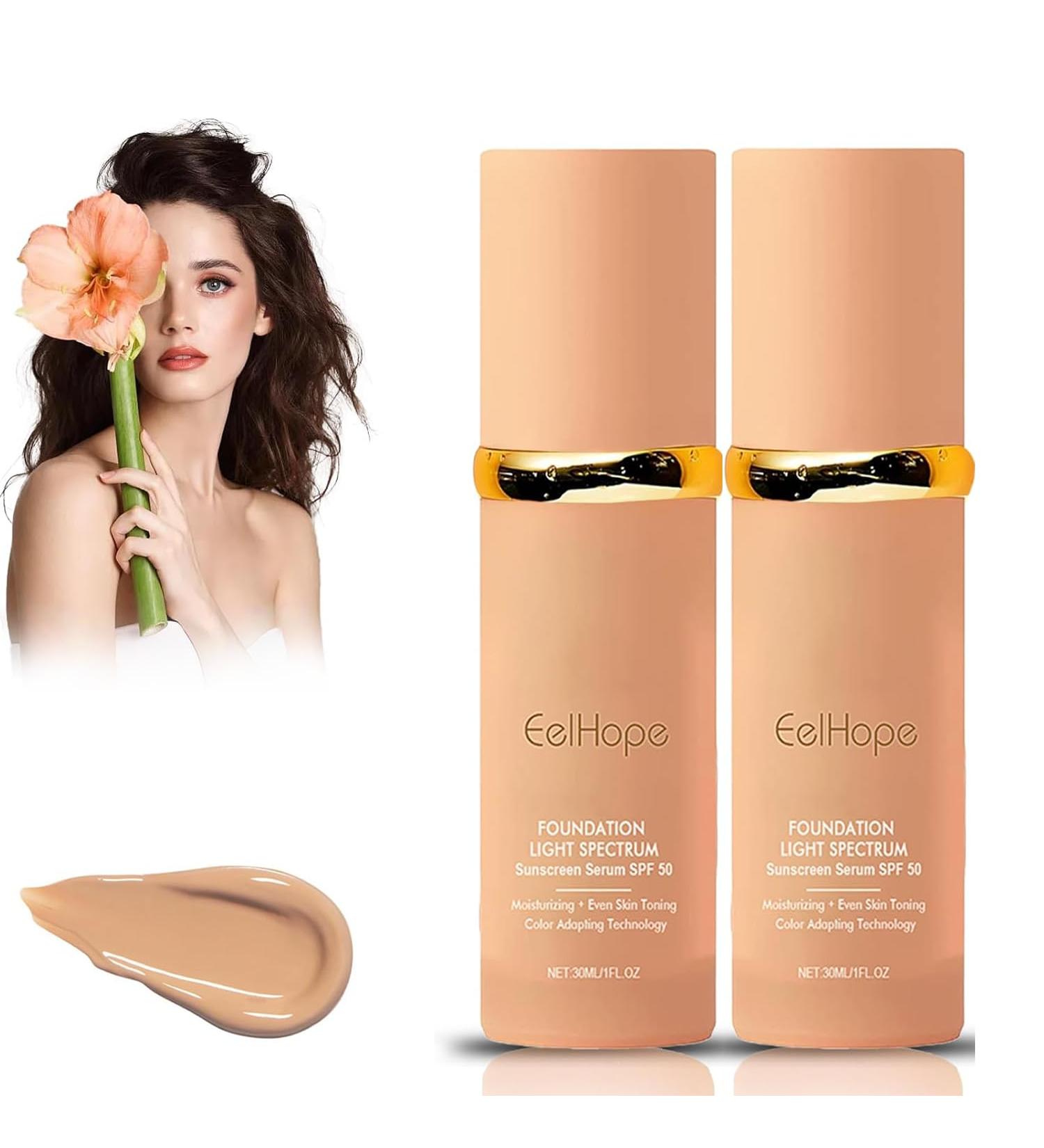 4 In 1 Foundation Liquid- Hydrating Medium Full Coverage Concealer with SPF 50+ Forever Bloom Biomimic Foundation 4 In 1 - Light Spectrum Forever Bloom Biomimic Foundation liquid Foundation 2pc - Buy Online on GoSupps.com