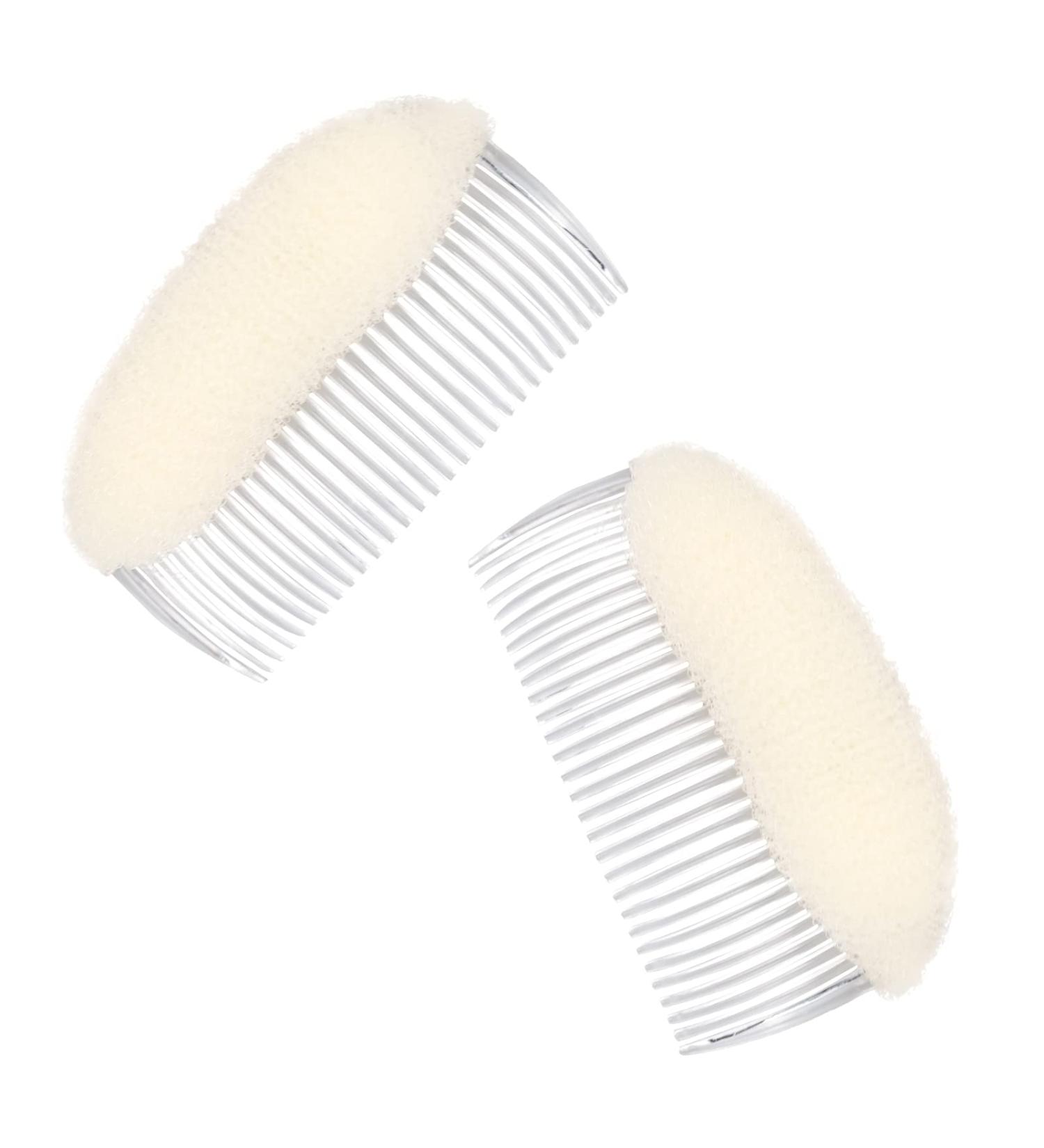 2 Pcs Bump It Up Volume Hair Base Hair Comb for Long Thin Hair Bump Fluffy Hair Bun Maker Tool Hair Styling Accessories for Women Lady Girl (White) - Buy Online on GoSupps.com