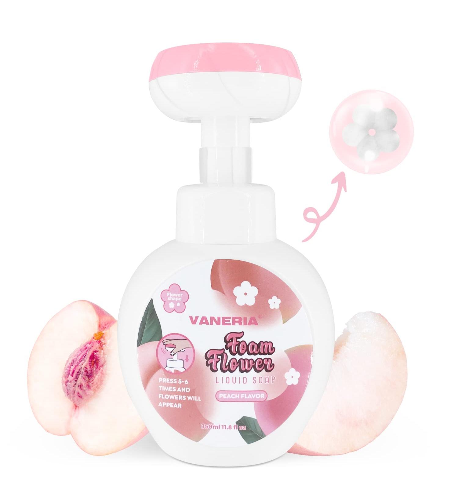 VANERIA Flower Foaming Hand Soap 350ml - Gentle Hand Wash for Kids and Adults with Sensitive Skin - Buy Online on GoSupps.com