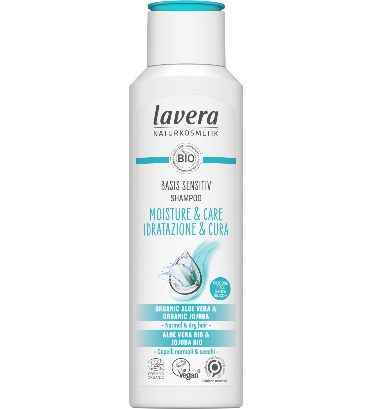 Lavera Shampoo Basis Sensitiv 250ml | Moisturising Hair Care | Vegan Natural Cosmetics | Best for Sensitive Scalps - Buy Online on GoSupps.com