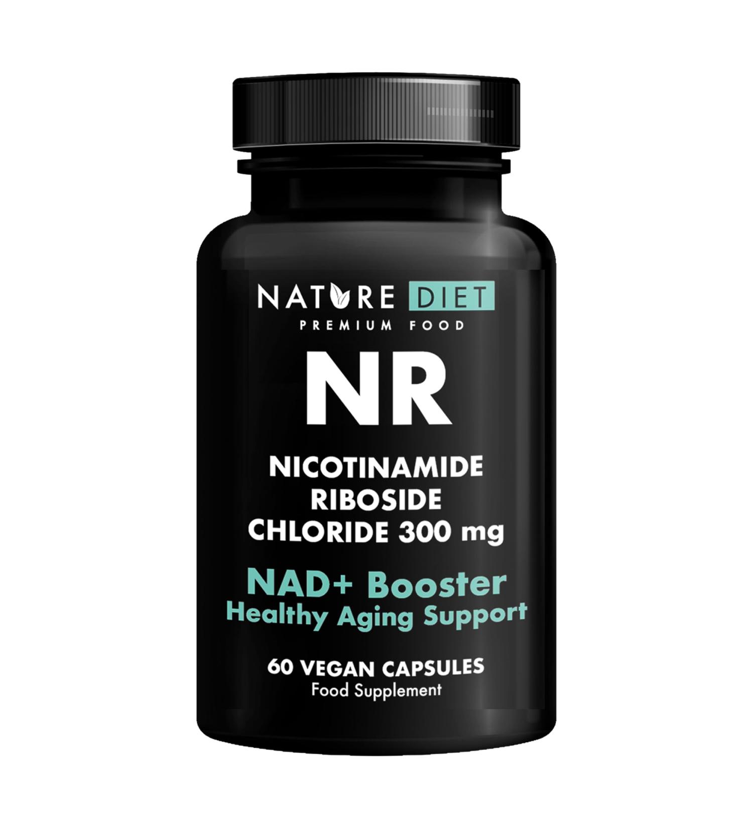 Nature Diet NR - 300 mg de Riboside de Nicotinamide - NAD+ Booster - 60 Capsules V g taliennes - Soutien au Vieillissement Sain - La Vitamine de la Jeunesse - Buy Online on GoSupps.com