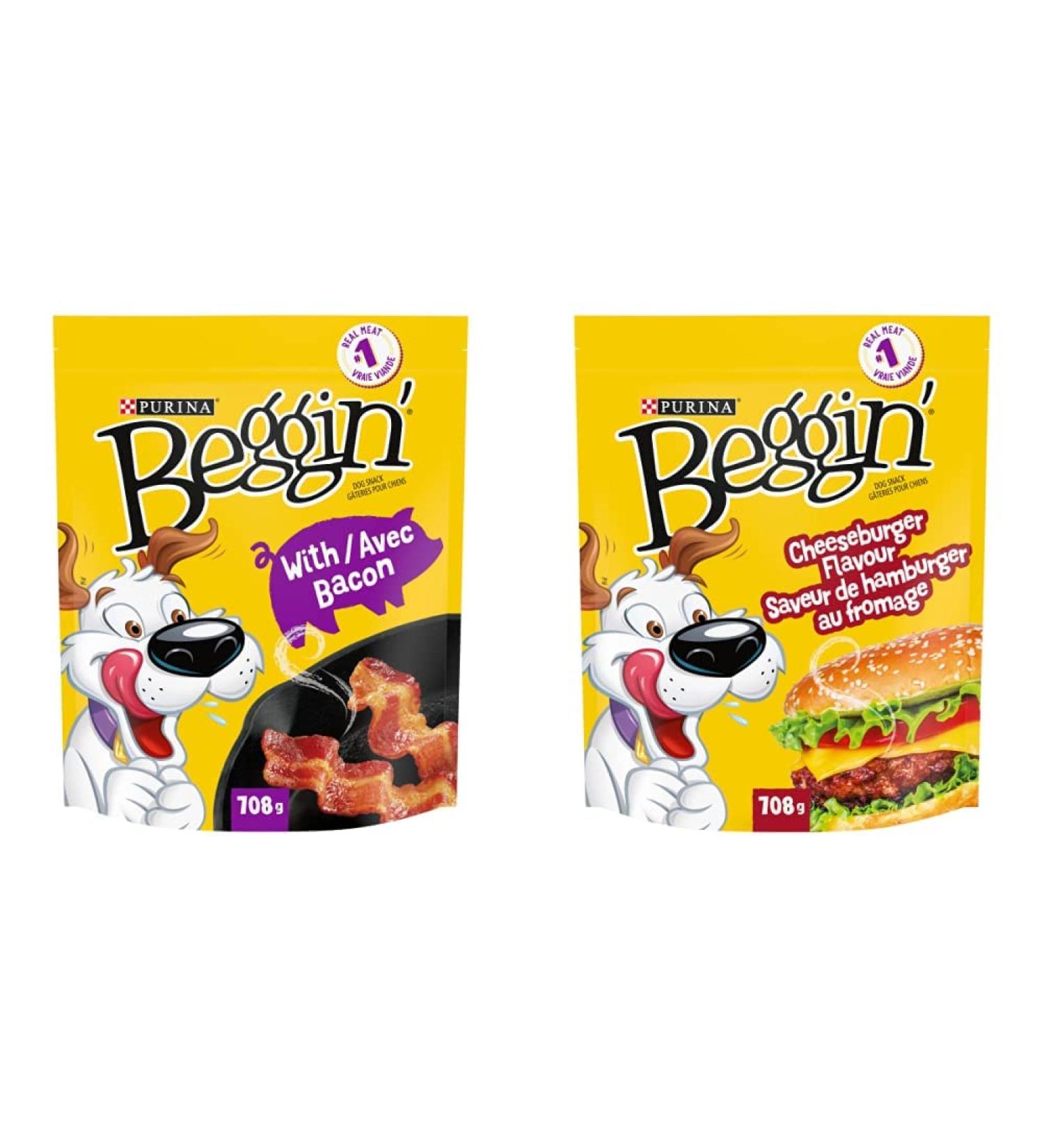 Beggin' Strips Dog Treats Snacks + Beggin' Strips Dog Treats Cheeseburger Flavour Dog Snacks - Buy Online on GoSupps.com