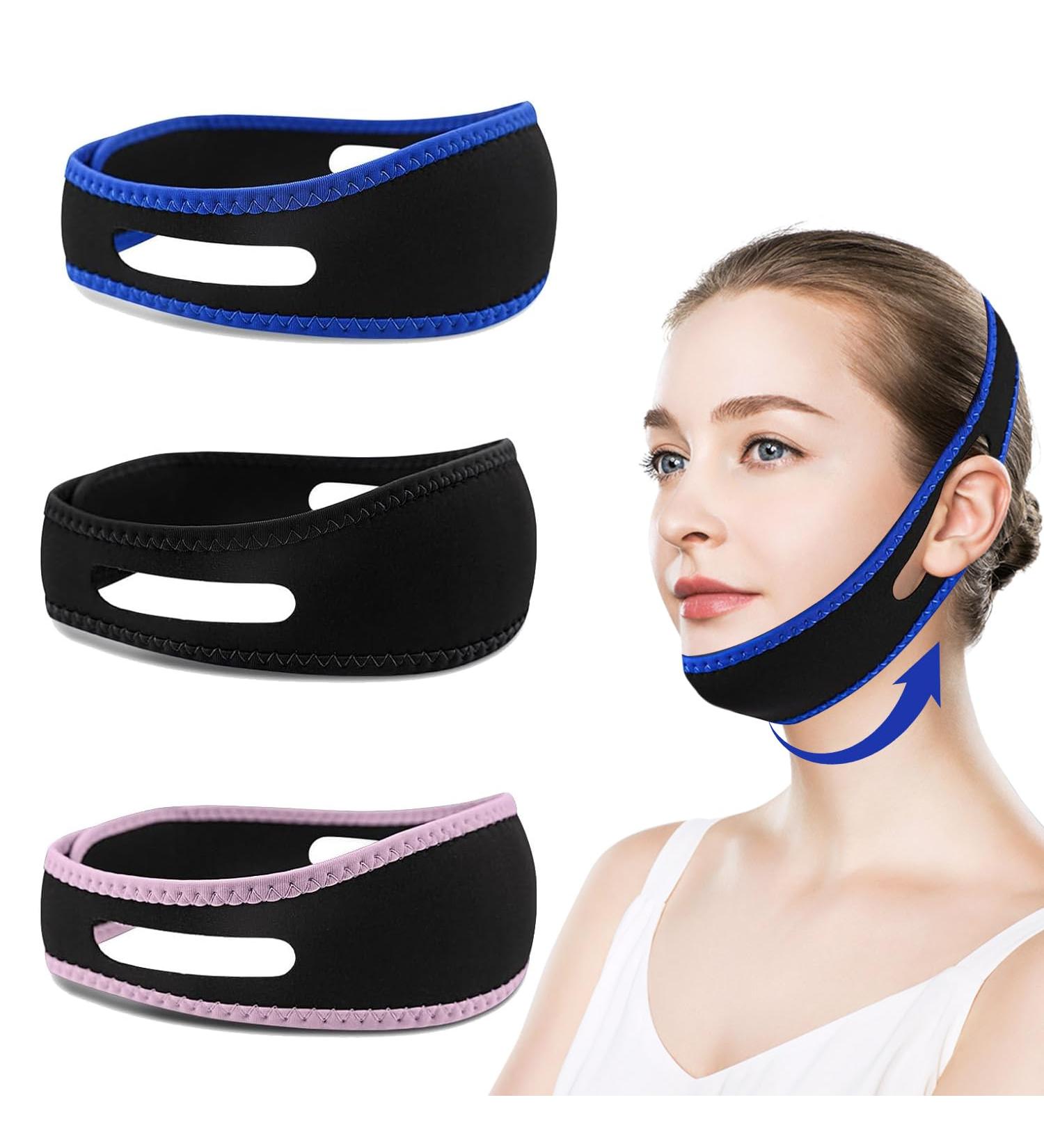 3PCS Anti-Snoring Chin Straps for Men and Women - Adjustable Comfortable Snore Reduction Devices for Better Sleep - Buy Online on GoSupps.com