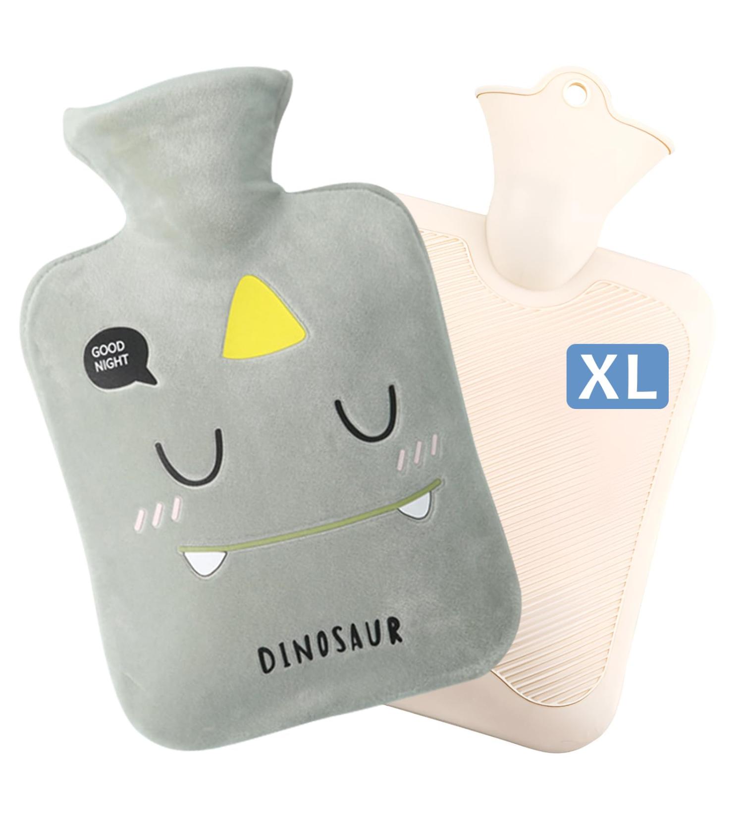 ZSMJAER Large 2000ml Hot Water Bottle - Fluffy Cover for Warmth | Perfect for Stomach Pain Back Relief and Cozy Comfort - Buy Online on GoSupps.com
