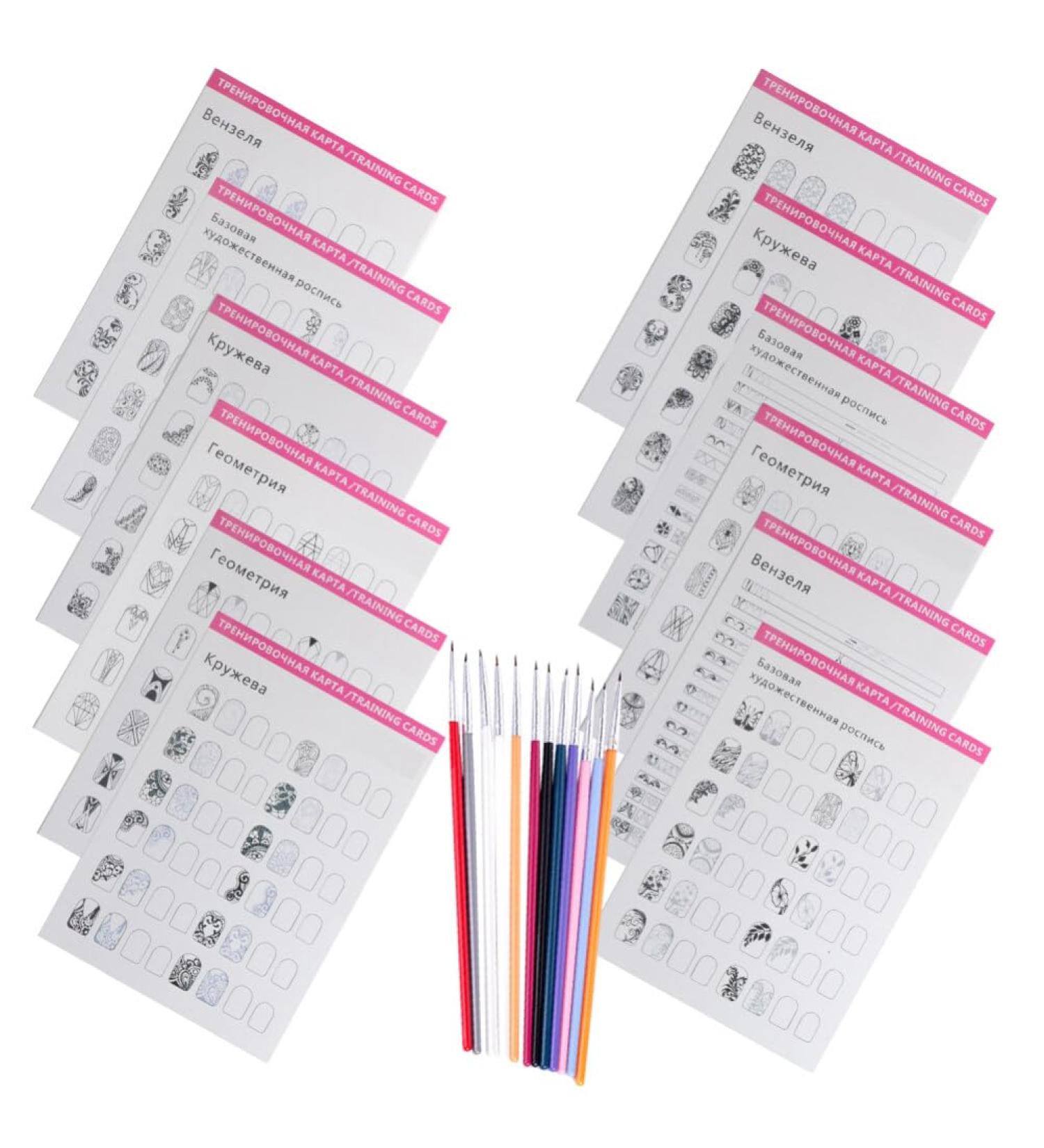 Mobestech 1 Set Manicure Exercise Book Manicure Kit Nail Kit Nail Supplies Kit Nail Art Pen Nail Art Practice Supplies Nail Detail Pen Nail Art Practice Liner Pen for Beginner Nail Liner Pen - Buy Online on GoSupps.com