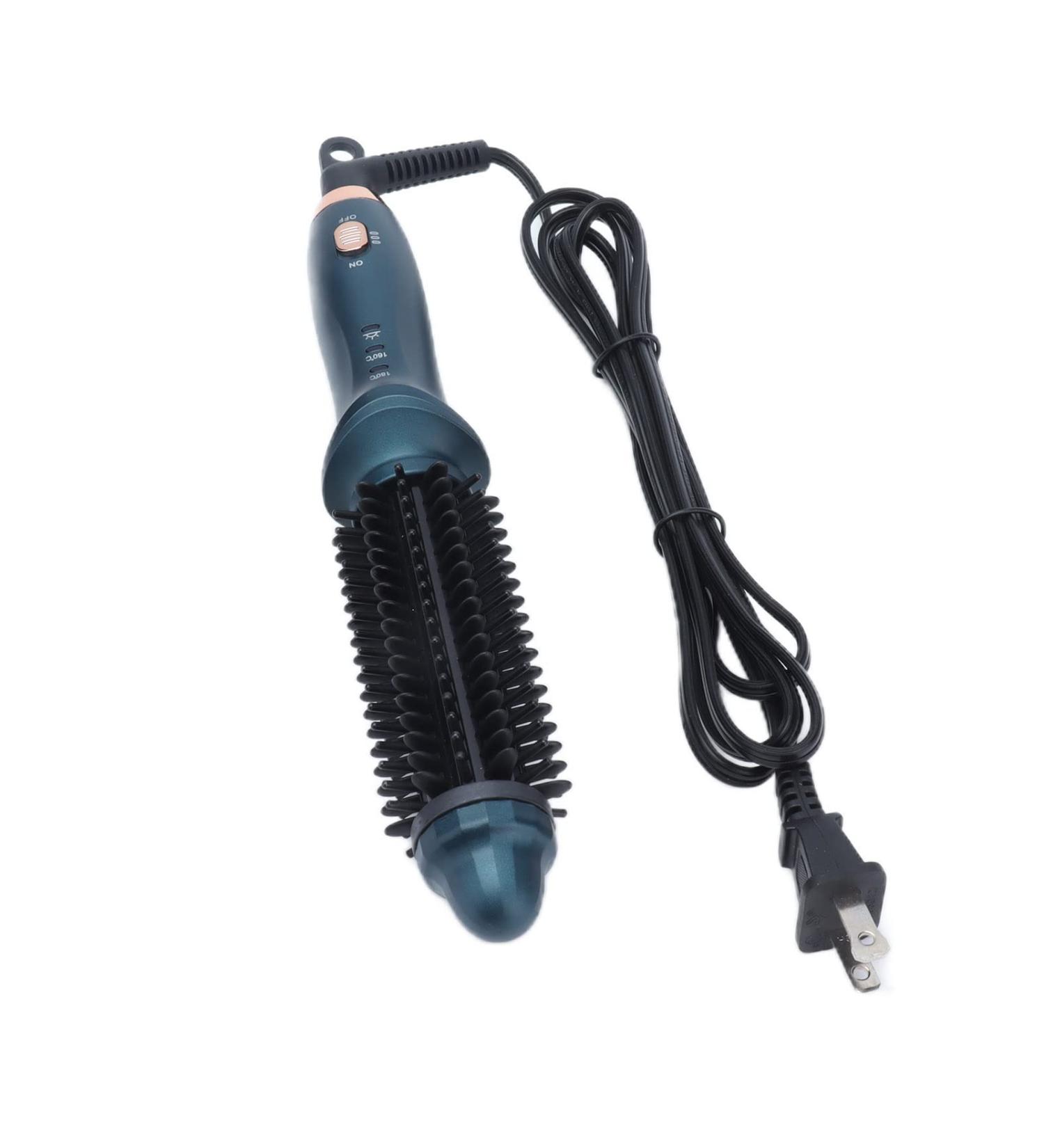 Buy 2-in-1 Curling Iron & Brush - Portable Electric Hair Styler for All Hairstyles - Constant Temperature - Green - Buy Online on GoSupps.com