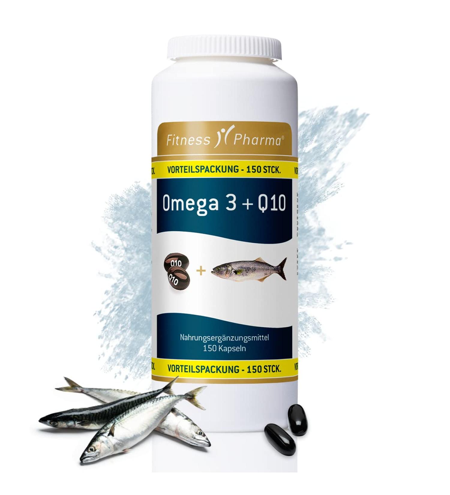 High-Dose Coenzyme Q10 Capsules with Fish Oil | 150 Pieces | Omega 3 EPA DHA | Boost Concentration & Heart Health | International Shipping - Buy Online on GoSupps.com