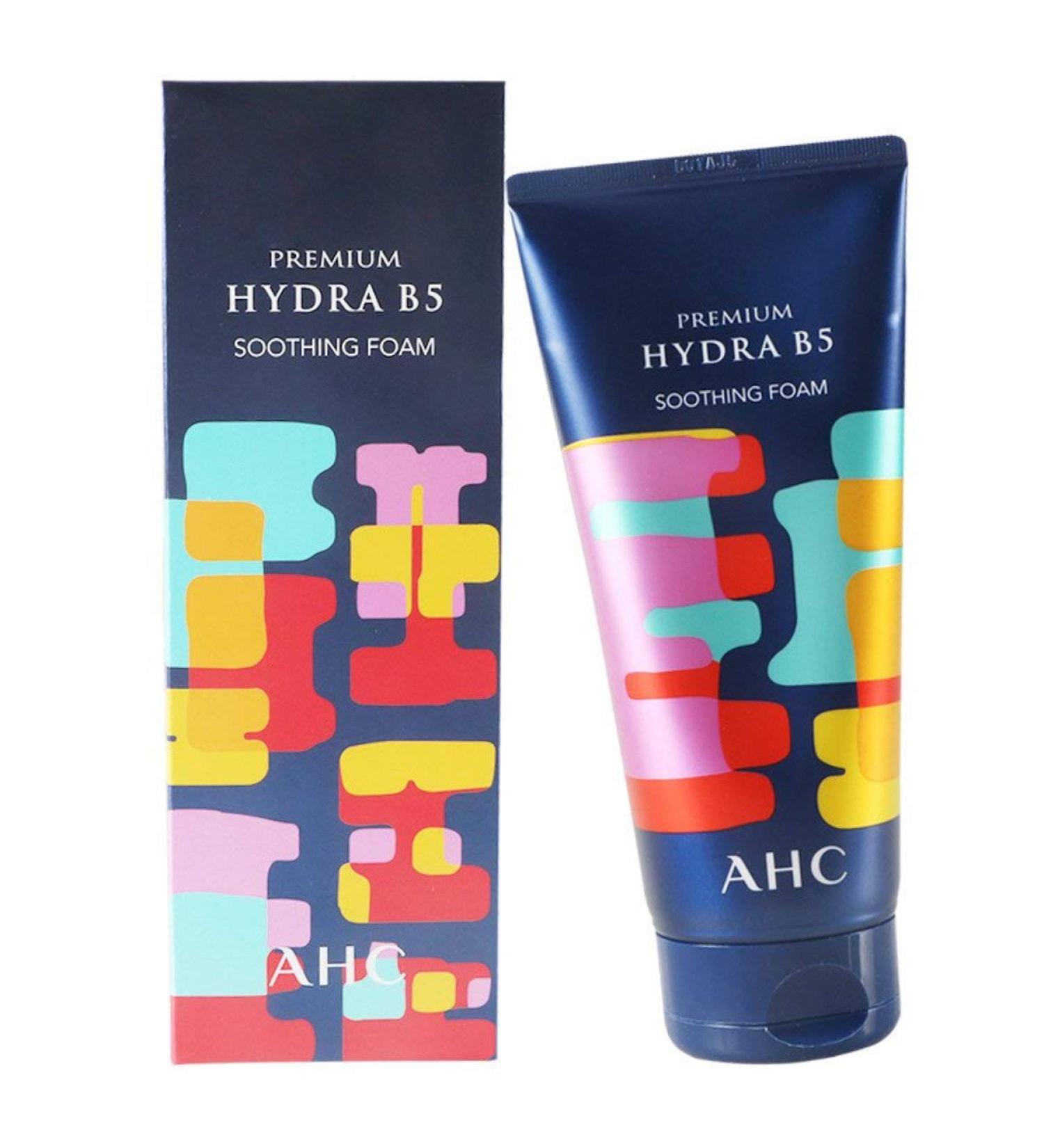 AHC PREMIUM HYDRA B5 SOOTHING FOAM CLEANSER 180ML (6 OZ) Panthenol Fills Your Skin with Moisture and Gives a Pleasantly Moistened Feeling without Tightening or Tugging