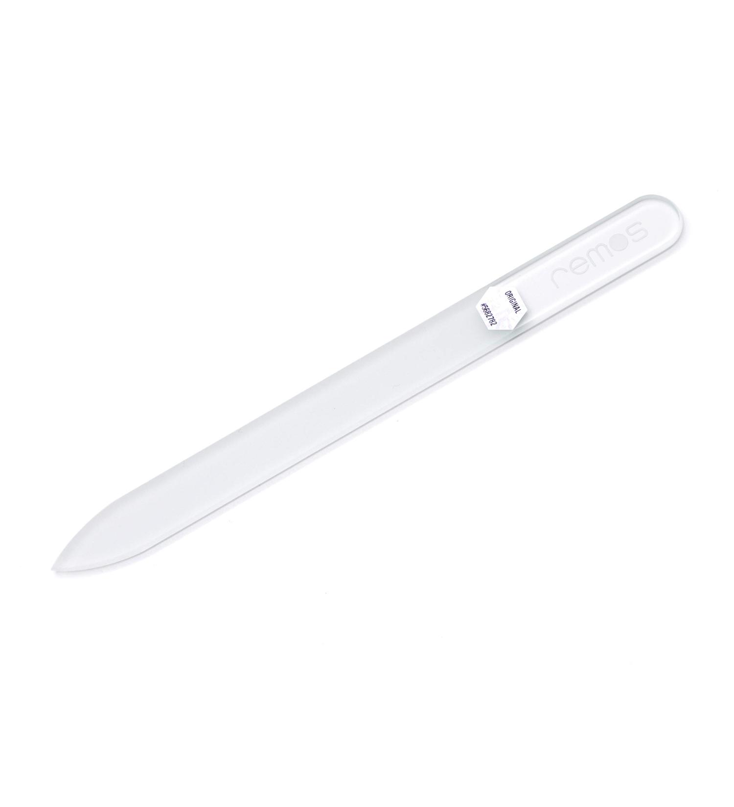 REMOS Nail File Made of Real Tempered Glass - Double-Sided Transparent
