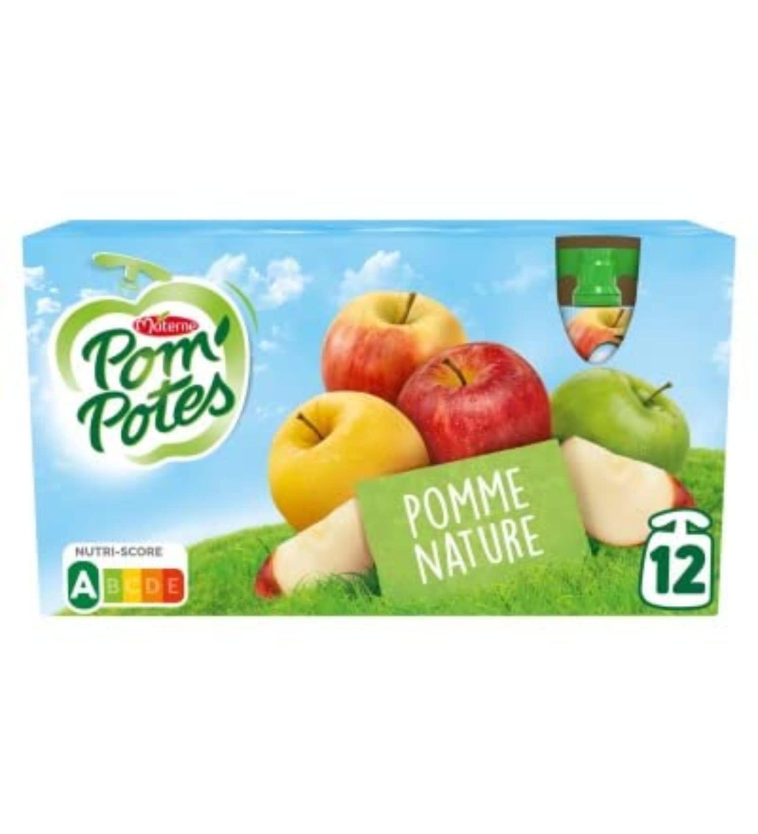 Materne Compote Pom'Potes Apple Nature 12 Gourds of 90 g - Buy Online on GoSupps.com