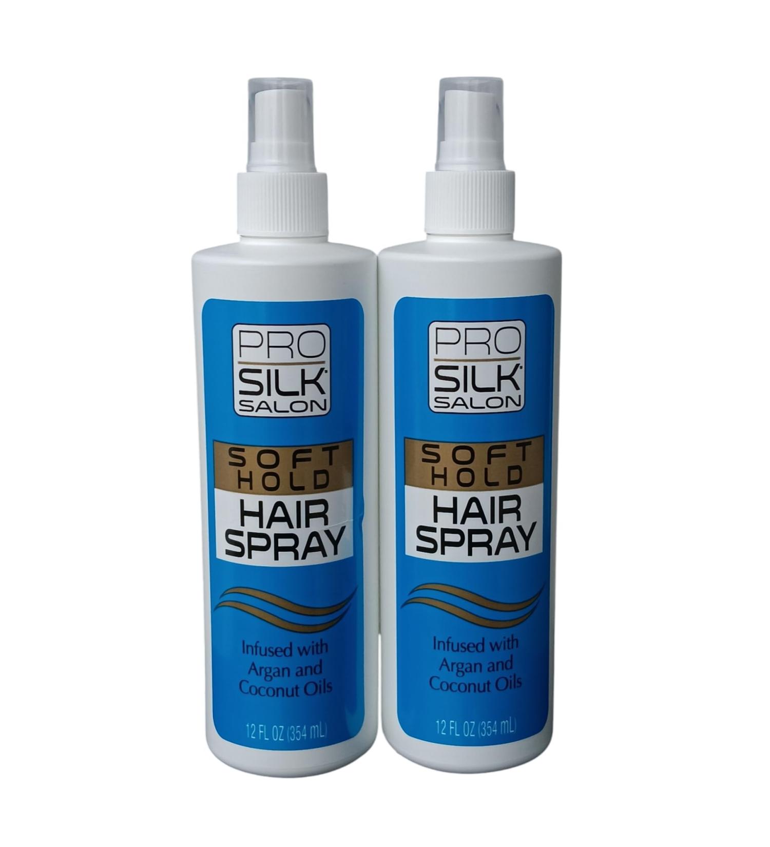 Pro Silk Salon Soft Hold Hair Spray Argan and Coconut Oils 12 fl oz(Pack of 2) - Buy Online on GoSupps.com