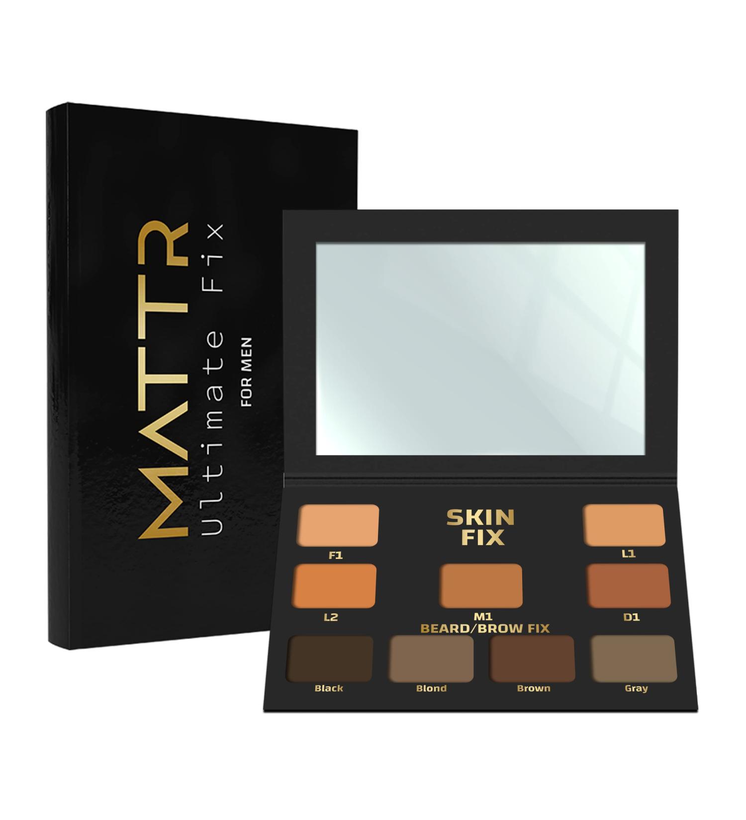 MATTR Ultimate Fix Palette for Men - Conceals Blemishes, Evens Skin Tone, Covers Dark Circles - Vegan Men's Skin Care Palette | Fragrance-Free - Achieve a Natural Look - Buy Online on GoSupps.com