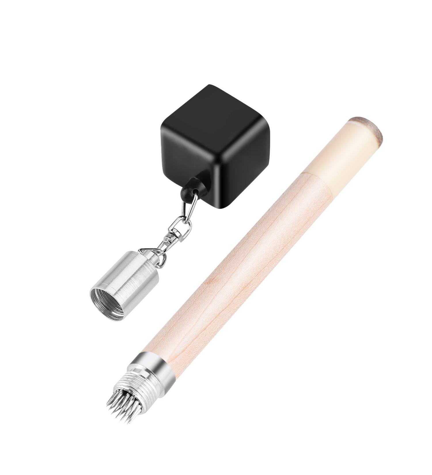 Yosoo Health Gear 2 in 1 Pool Chalk Holder - Portable Aluminum Plastic Billiard Chalk Holder for Pool, Snooker, Cue Tip Pricker - Hit Balls Accurately - Buy Online on GoSupps.com