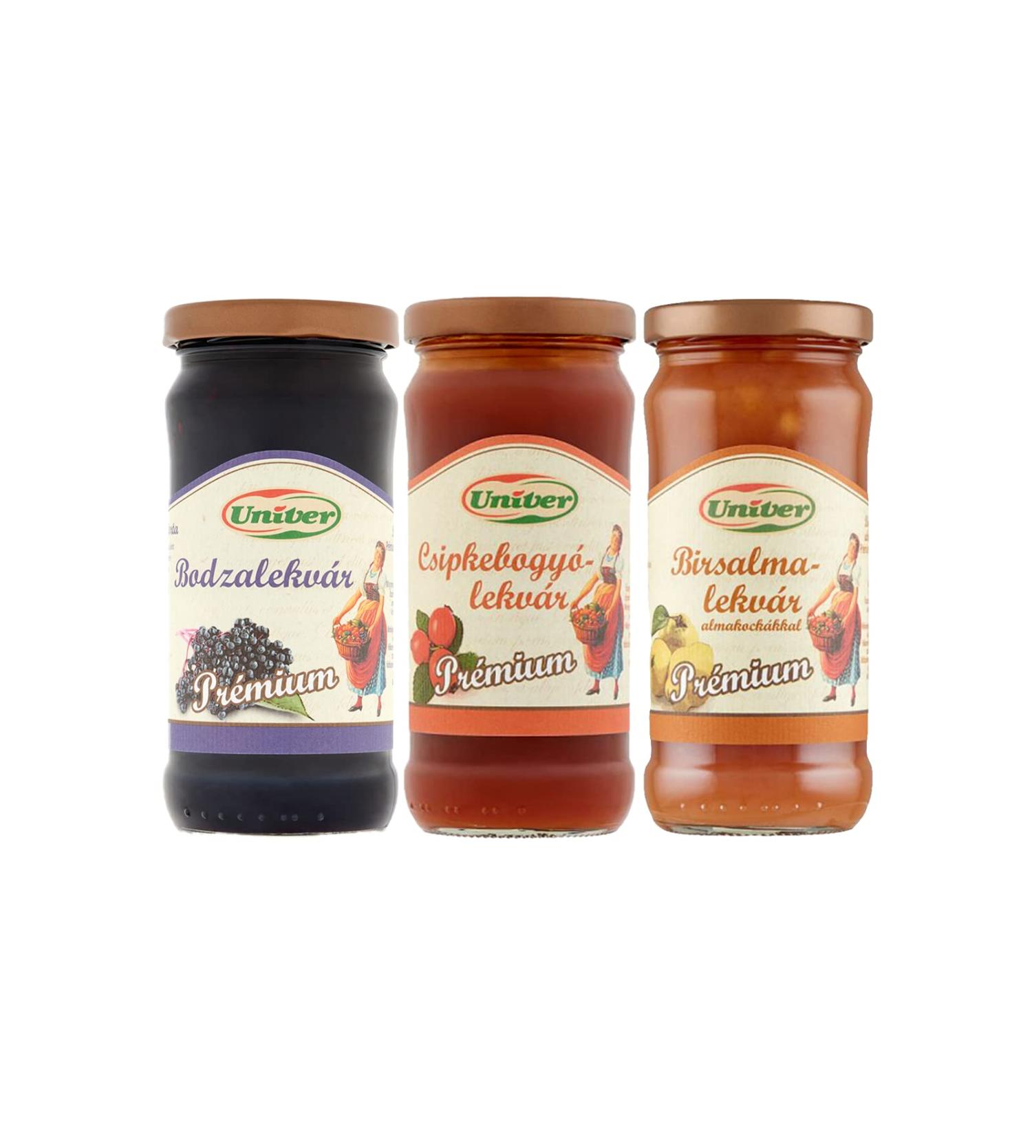 Univer Premium Elderberry Quince Rosehip Jam Selection 300 g Pack of 3