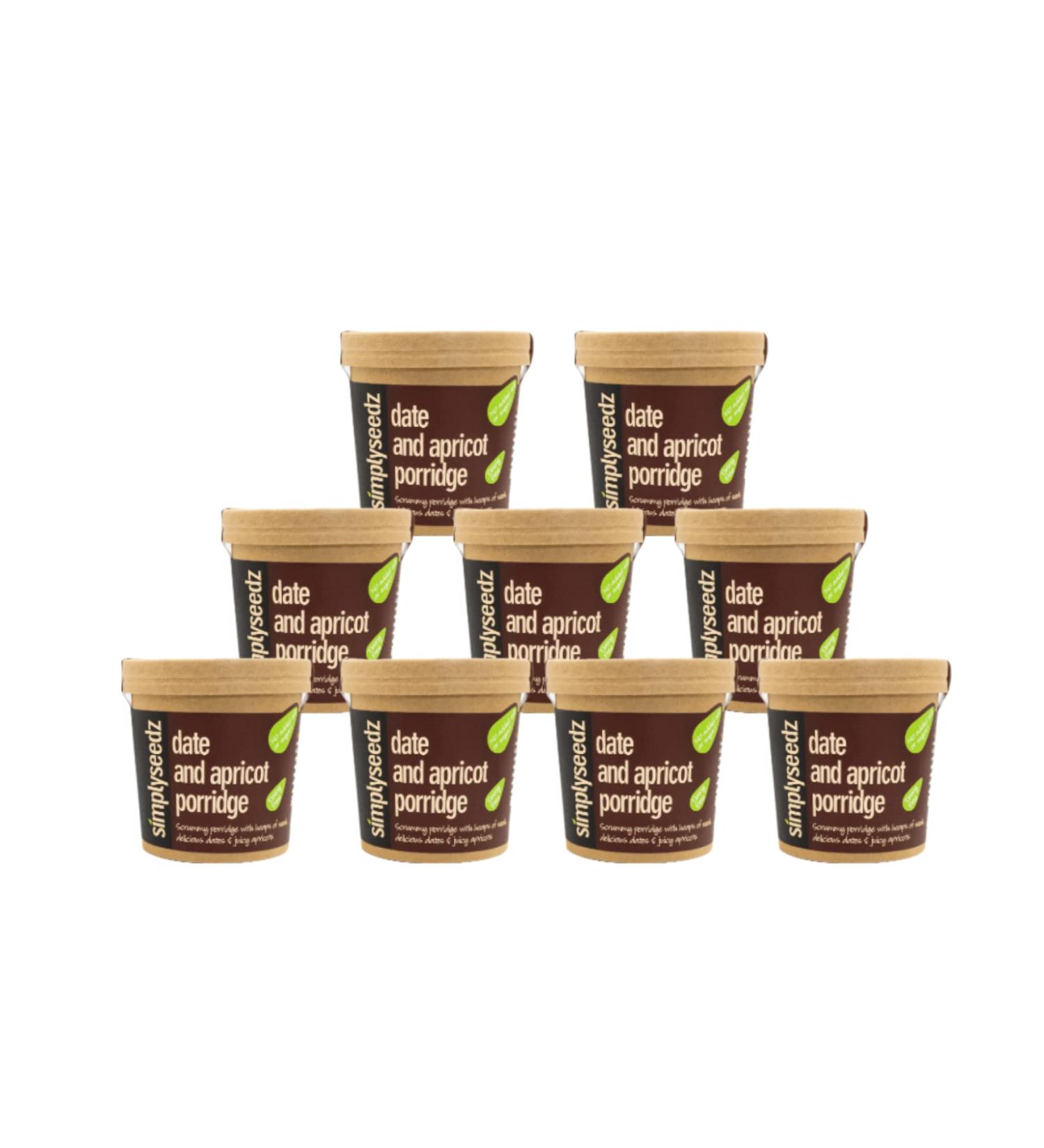 Simplyseedz Dairy Free Instant Porridge Oat Pot - VEGAN 9 x 60g | High Protein & Fibre, Low Sugar Office Snack & Workout Fuel - Buy Online on GoSupps.com