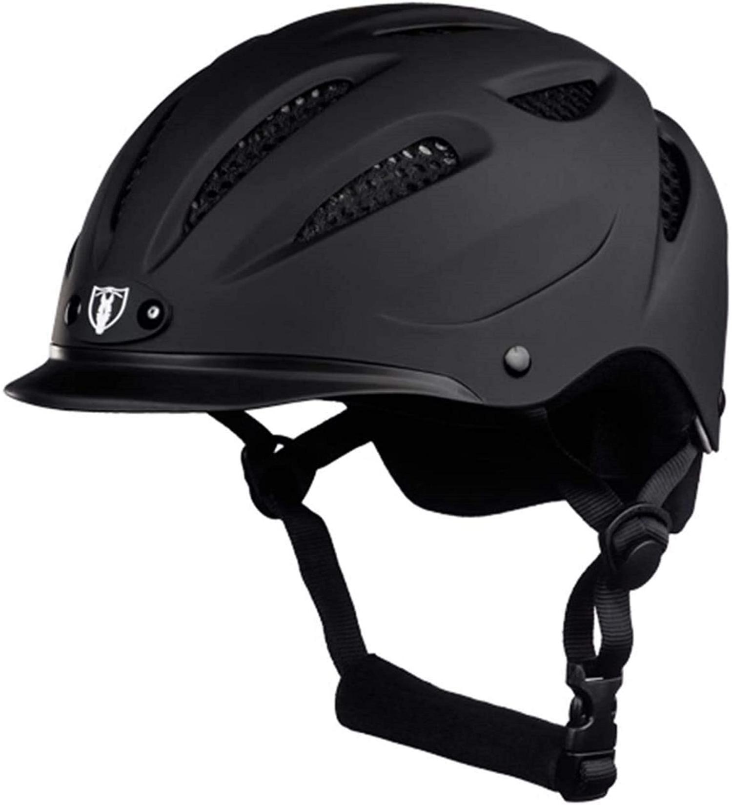 Tipperary Equestrian Horse Riding Helmet - Sportage - Lightweight Cooling Horseback Riding Apparel - Safety Helmet with Superior Ventilation and Air Flow Matte Black X-Small