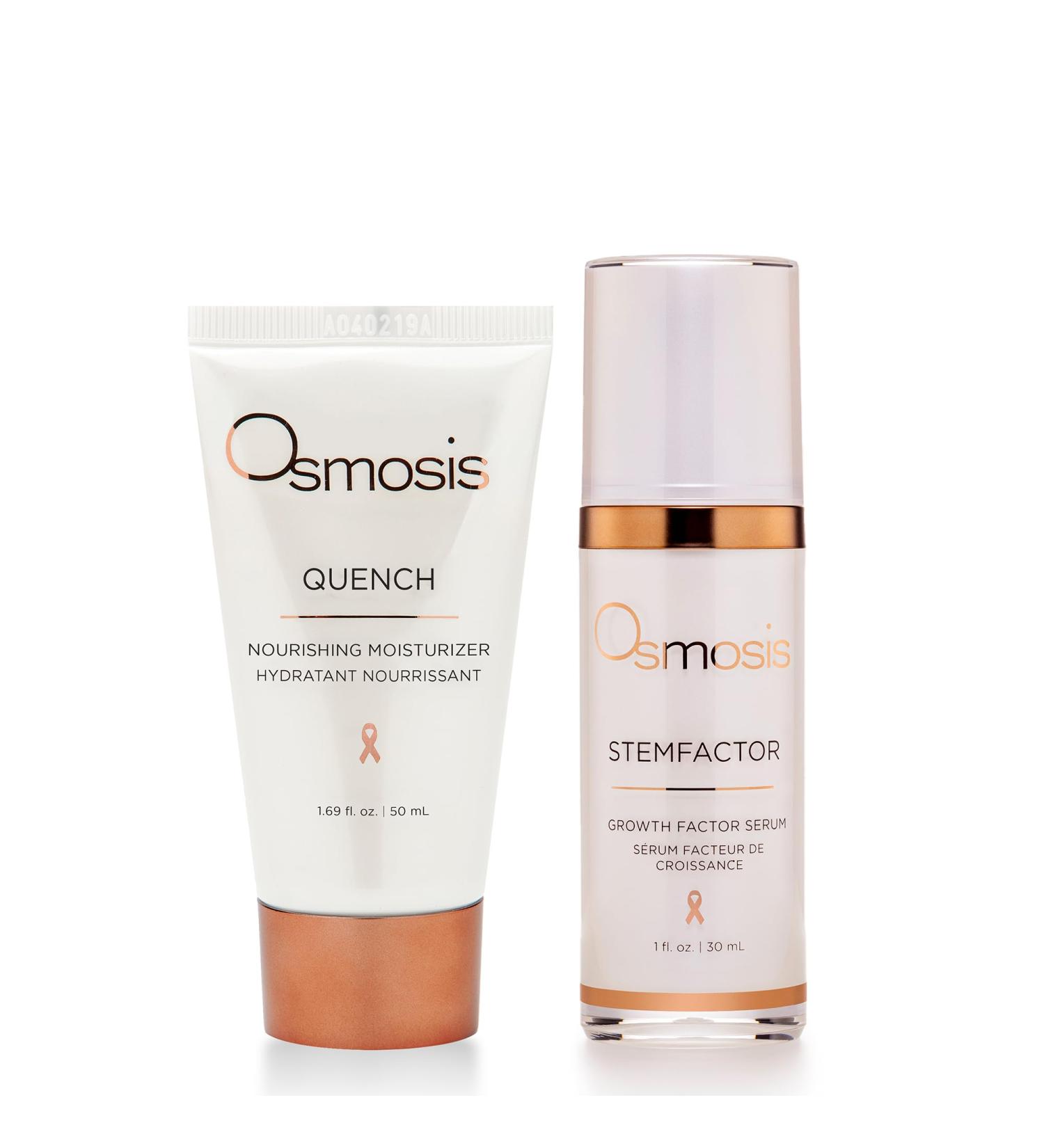 OSMOSIS Facial Moisturizer and Serum Kit QUENCH (1.69oz) Daily Hydrating Facial Moisturizer STEMFACTOR (1oz) Facial Serum Stimulates Stem Cells - Buy Online on GoSupps.com