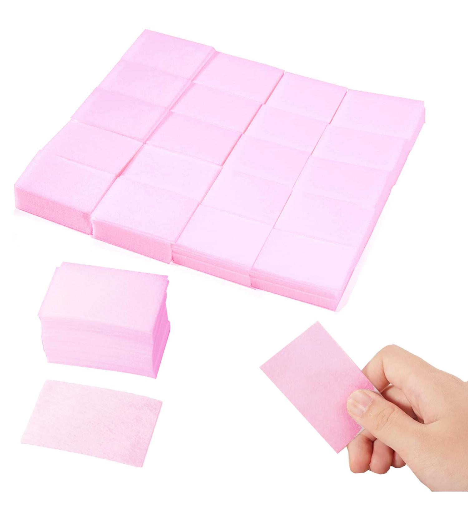 Tingdongwei 900 Pcs Lint-Free Nail Cotton Pads - Essential Nail Wipes for Manicure & Polish Remover - Pink - Buy Online on GoSupps.com