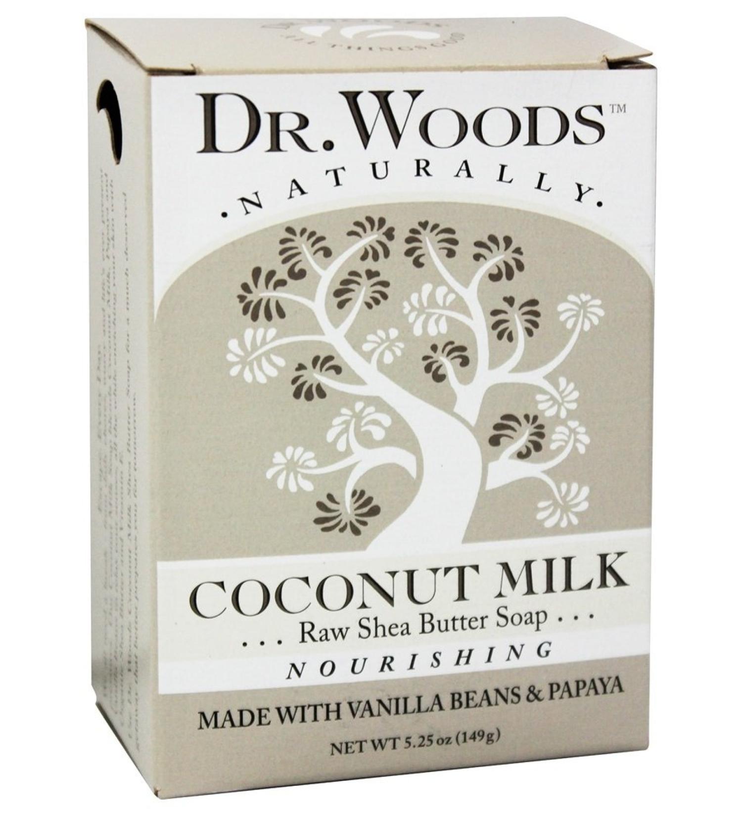 Dr. Woods Coconut Bar Soap 5.25oz - All-Natural Moisturizing & Eco-Friendly | Shop Now for International Shipping - Buy Online on GoSupps.com