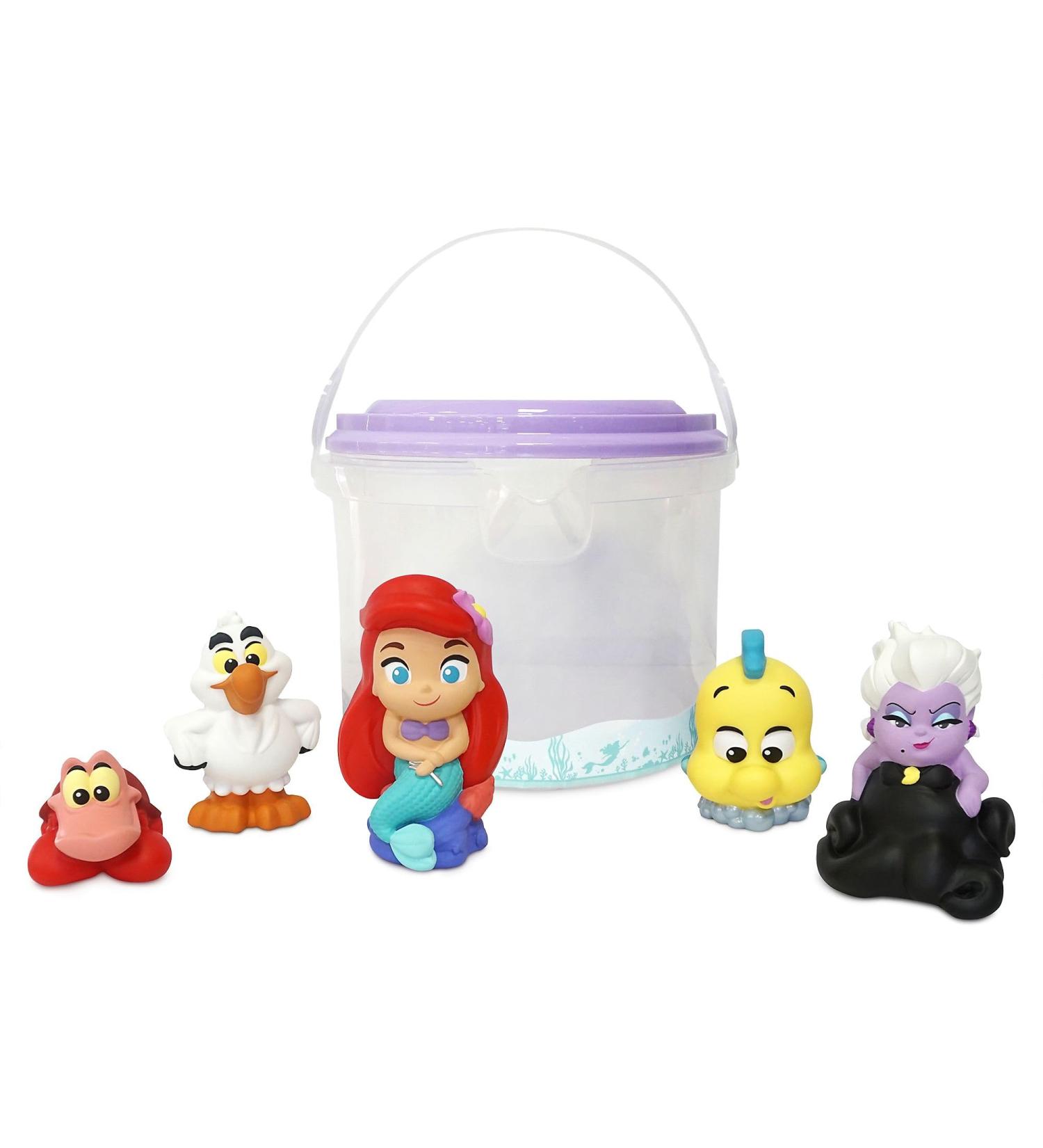 Disney Store The Little Mermaid 5 Pc. Bath Toy Set for Kids with Bucket and Figures - Ages 6 Months - Buy Online on GoSupps.com