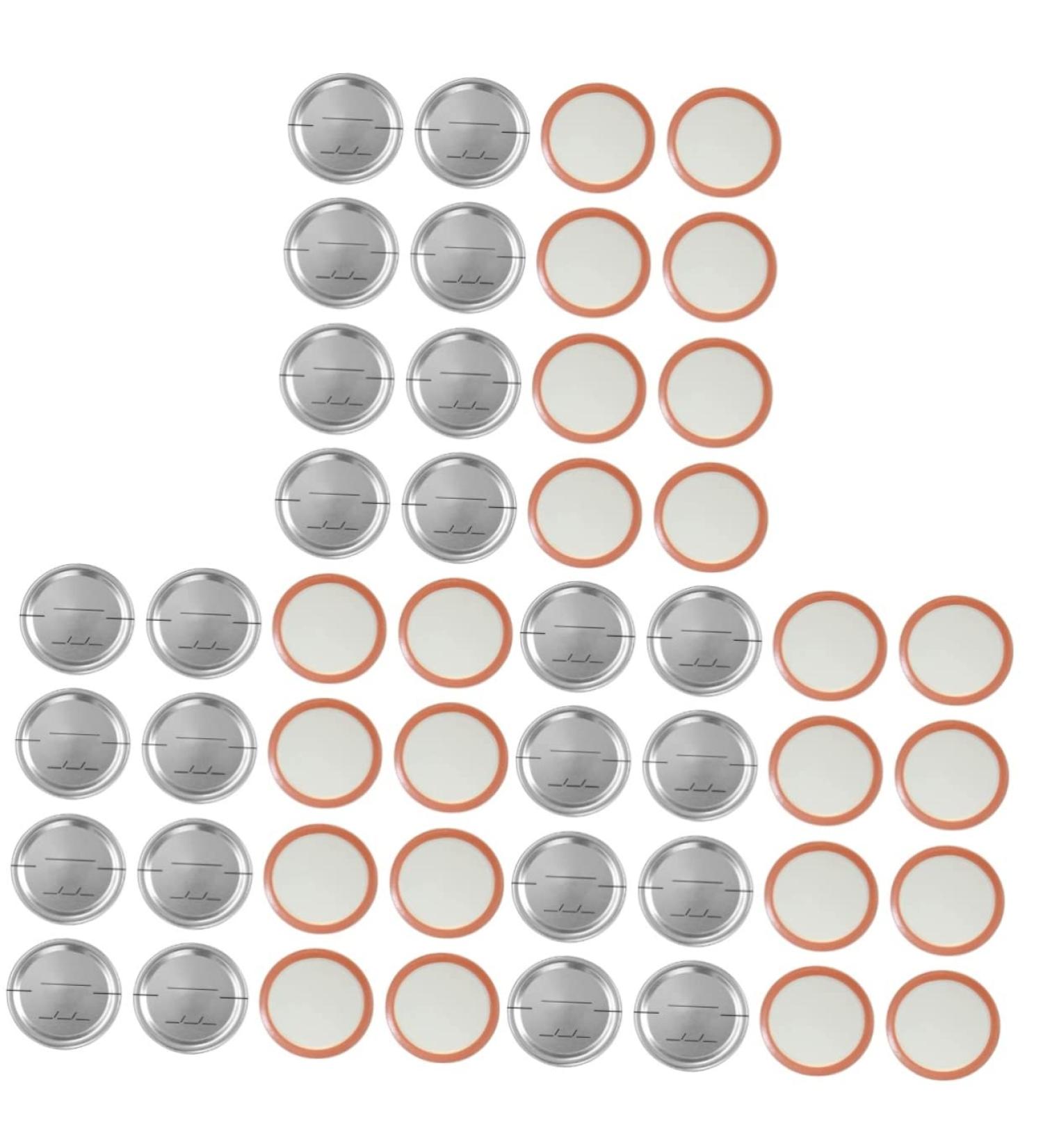 POPETPOP 90 Pcs Mason Jar Lids Tinplate Canning Mason Jars Canning Lids Discs Mason Jar Cover Canning Jar Lids Metal Lid Coffee Stuff Wide Mouth Lids Glass Bottle Sprouting Lids Split CD Silverx3pcs 7X7X0.2CMx3pcs - Buy Online on GoSupps.com