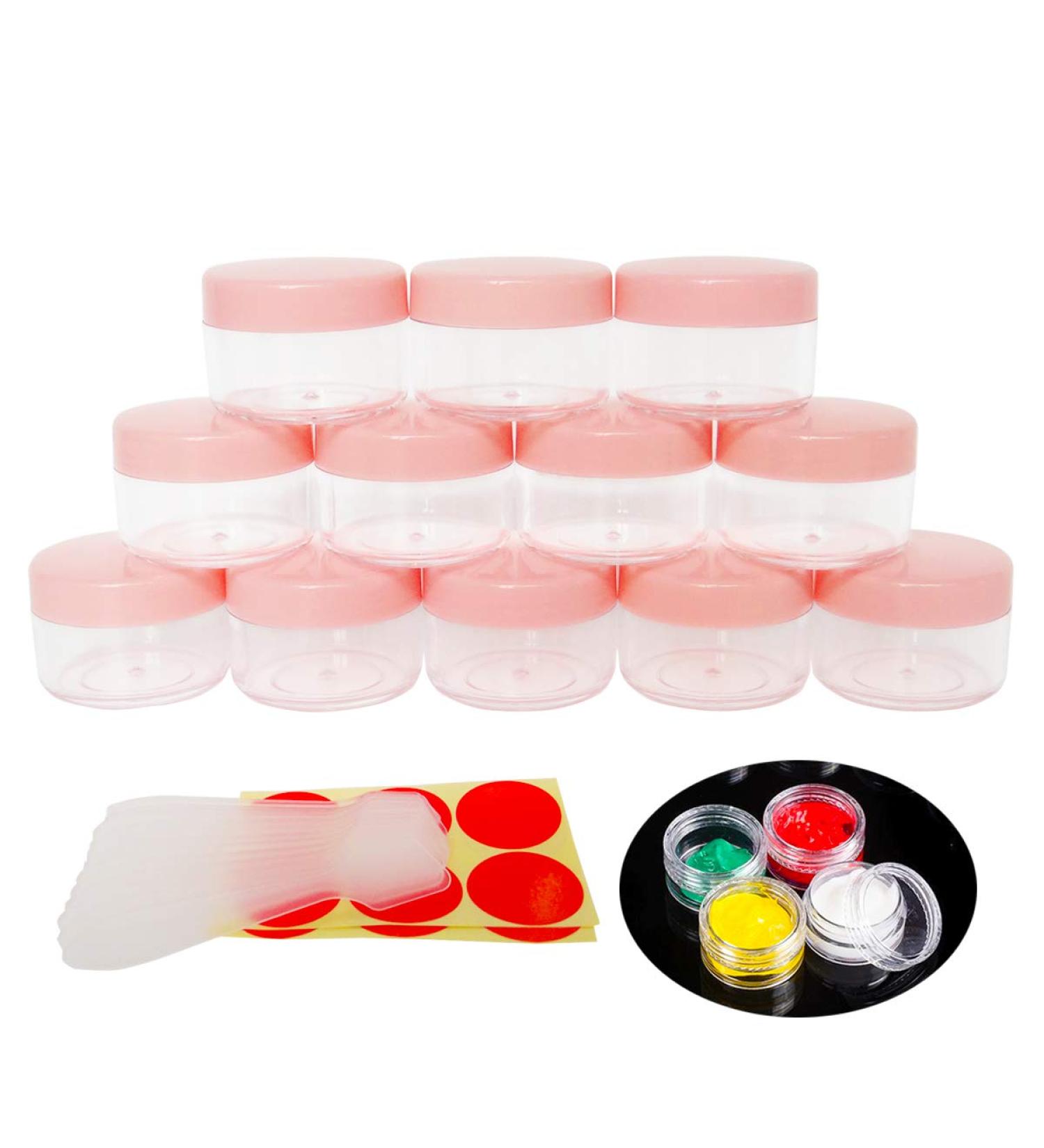 Great Foru 12 Pieces 15g/15ml Empty Cosmetic Containers with Lid - DIY Makeup Eyeshadow Nail Lip Gloss Balm & Sample Jars for International Shipping - Buy Online on GoSupps.com