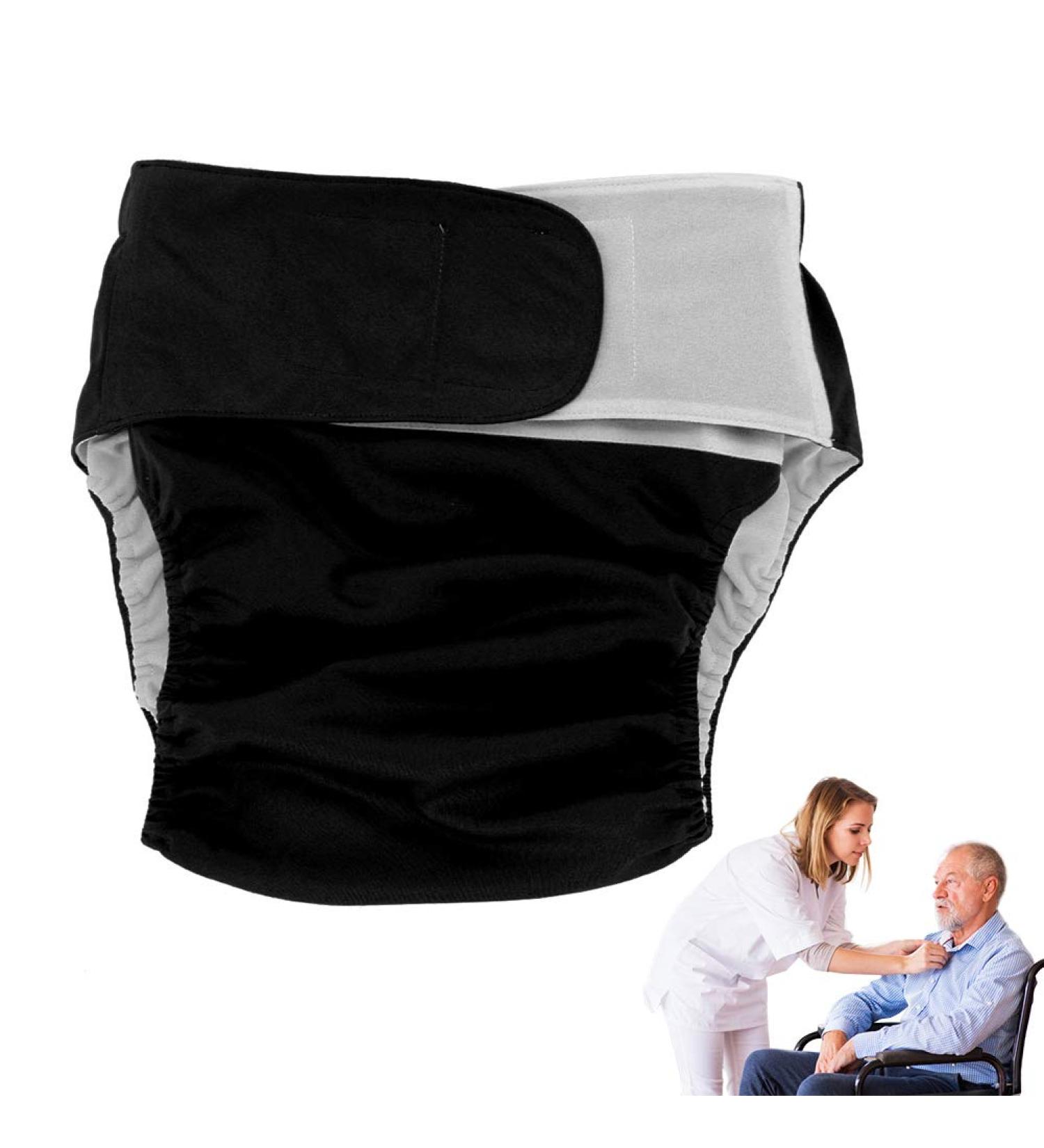 Buy Adjustable Adult Diapers | Washable Incontinence Pants for Seniors | Black Reusable Hygiene Solutions - Buy Online on GoSupps.com