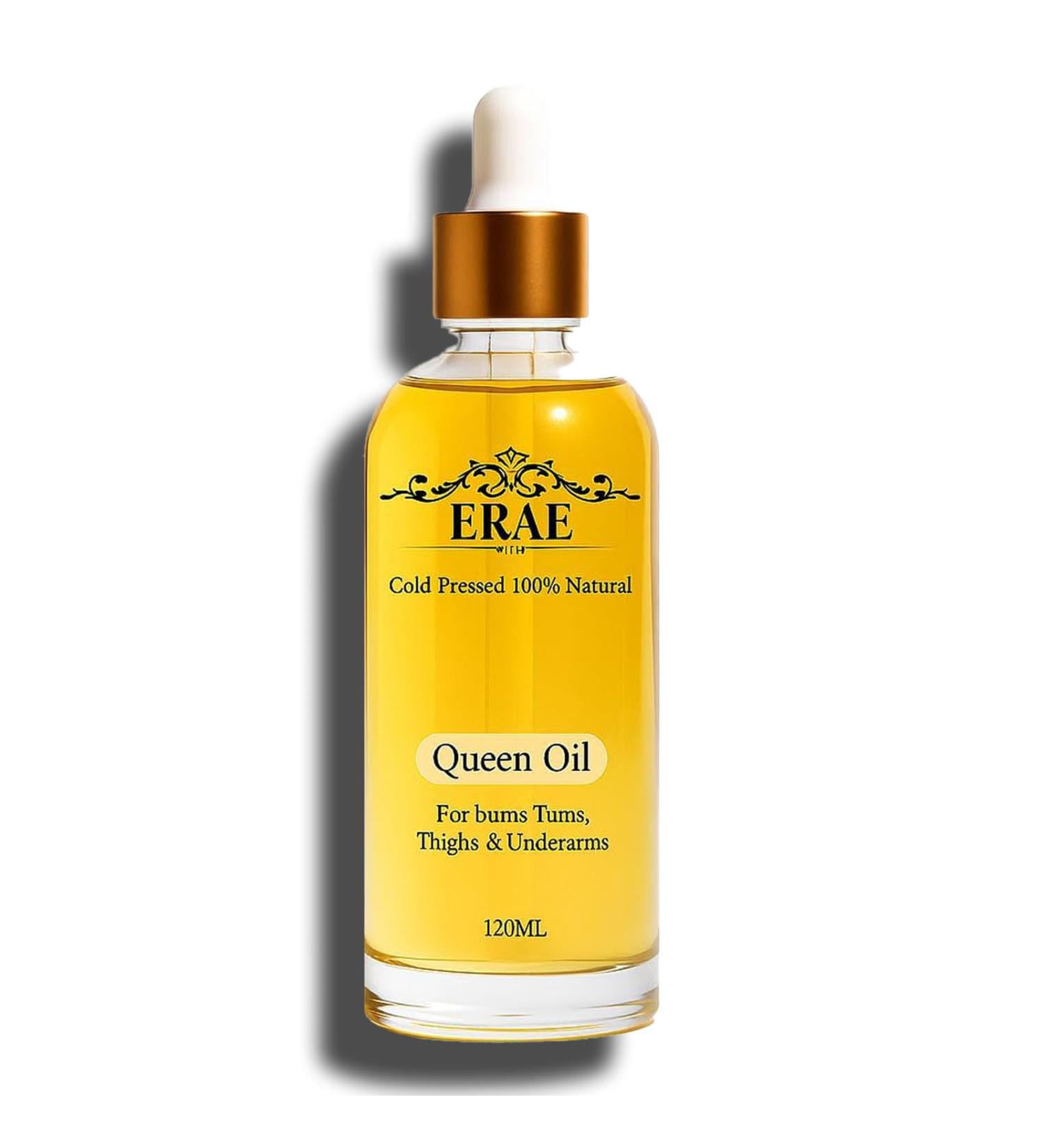 Erae Queen Oil Premium Cold-Pressed Botanical Blend for Firm Smooth Skin Hydrating & Lightweight Body Oil for Thighs Arms & Tummy Fast Absorbing Daily Care 4 fl oz 1 4.3 Fl Oz (Pack of 1) - Buy Online on GoSupps.com