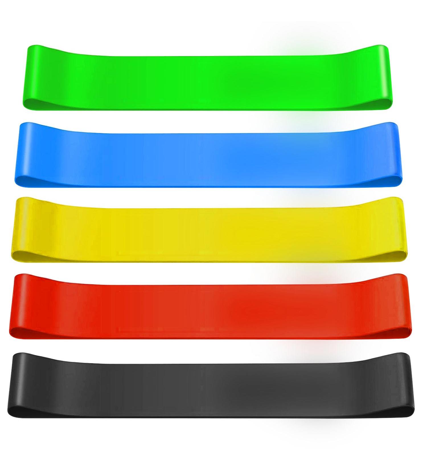 Resistance Bands Resistance Loop Exercise Bands Skin-Friendly Resistance Fitness Exercise Loop Bands with 5 Different Resistance Levels for Home Gym Yoga Training (5-Piece Set) - Buy Online on GoSupps.com