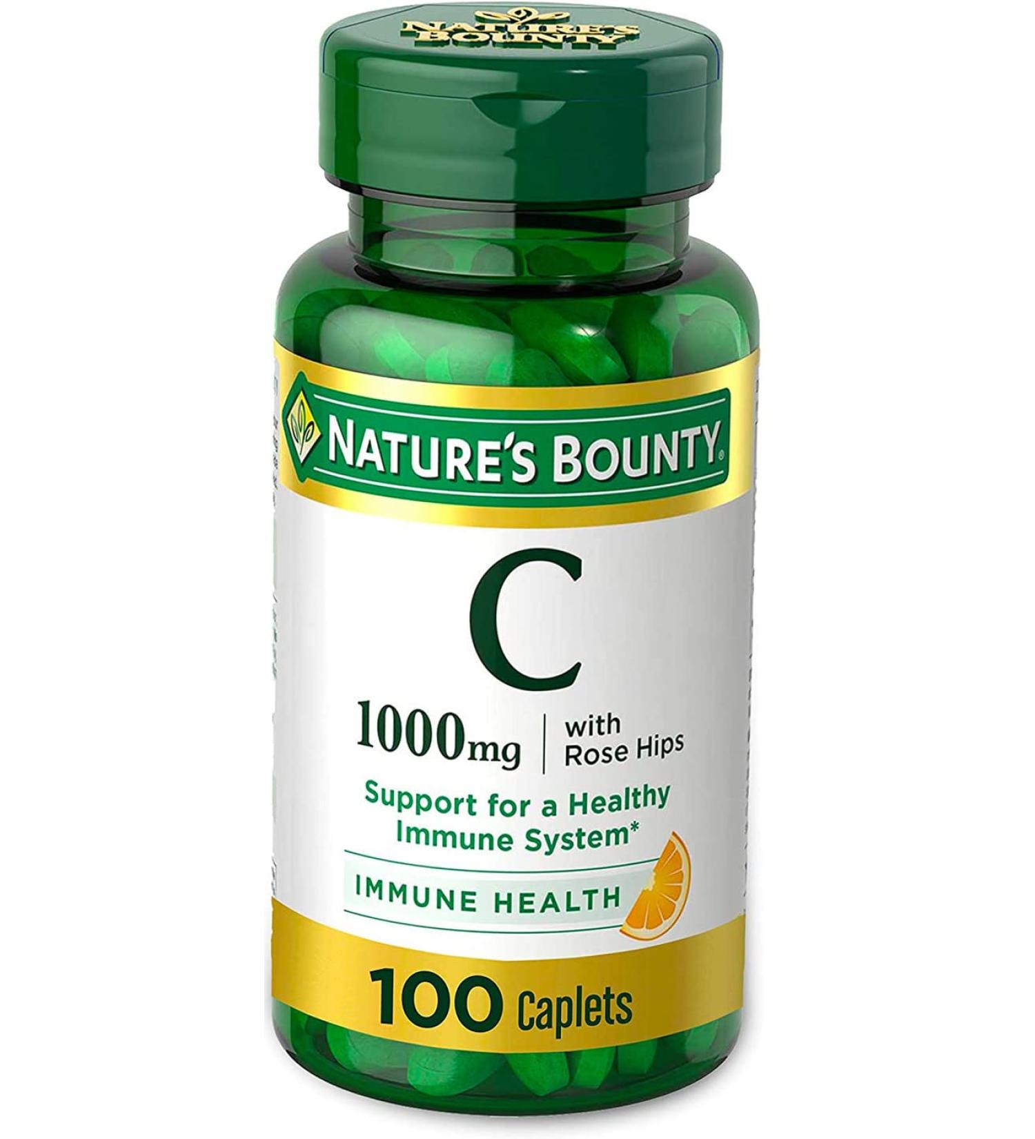 Nature’s Bounty Vitamin C + Rose Hips Immune Support 1000mg - 100 Capsules