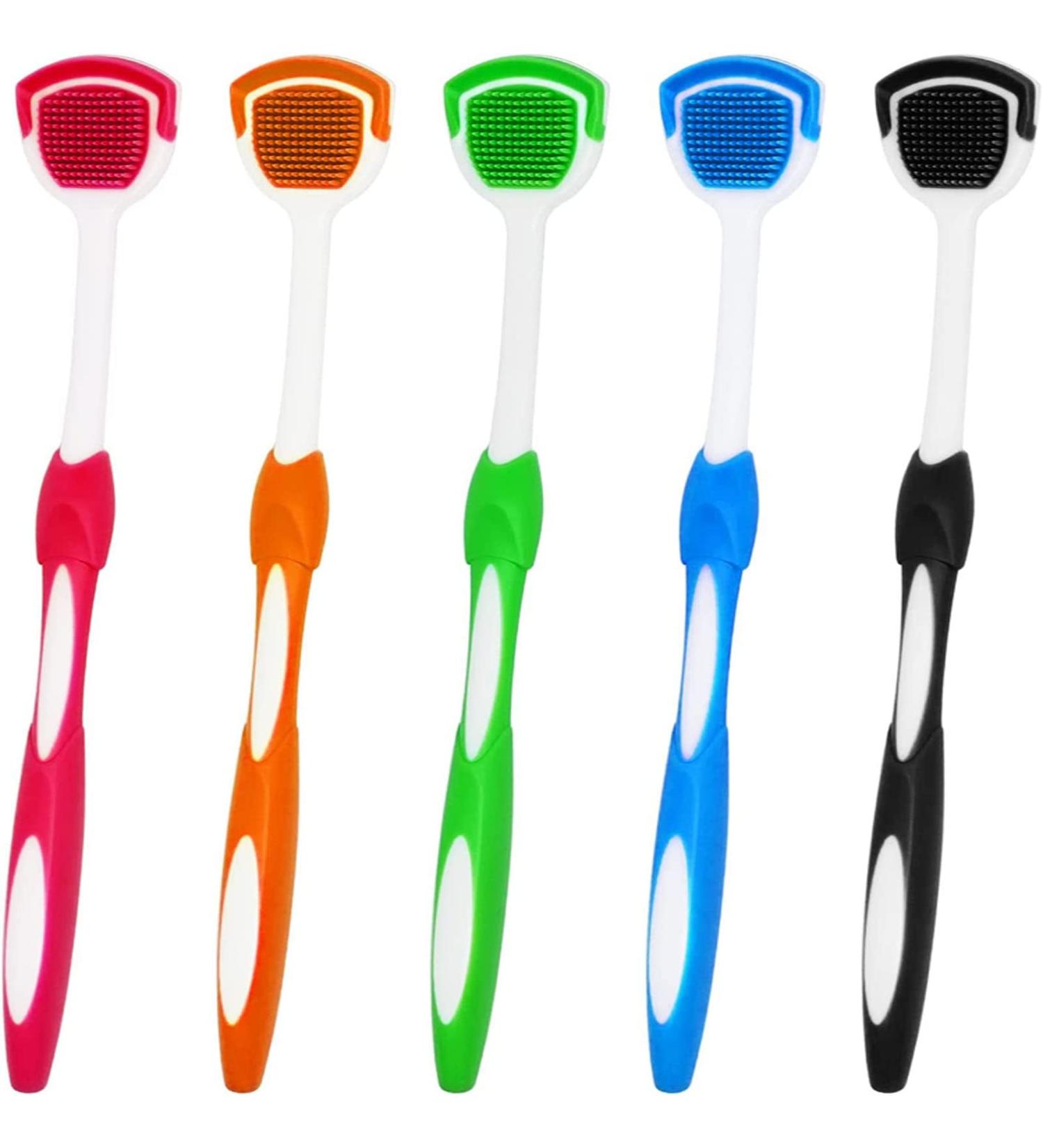 Samoka Tongue Brush Set - 5 PCS Tongue Scraper & Cleaner for Adults and Children | Fight Bad Breath - Buy Online on GoSupps.com