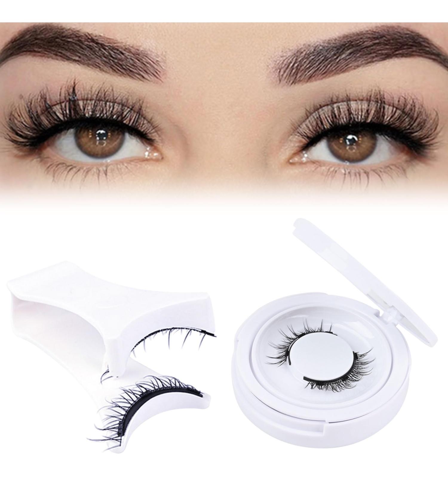 Wondsea Natural Look Magnetic Eyelashes Waterproof Magnetic Lashes without Eyeliner Reusable Magnetic Lashes with Applicator 3D No Glue Magnetic False Eyelashes(1 Pairs) one pair - Buy Online on GoSupps.com