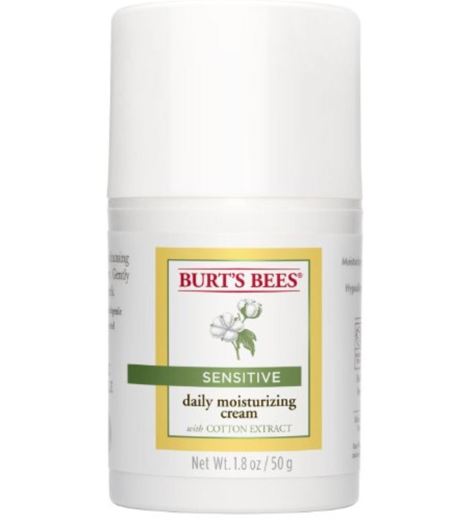 Burt's Bees Sensitive Daily Moisturizing Cream 1.8 oz (Pack of 4) Aloe Vera 1.8 Ounce (Pack of 4)