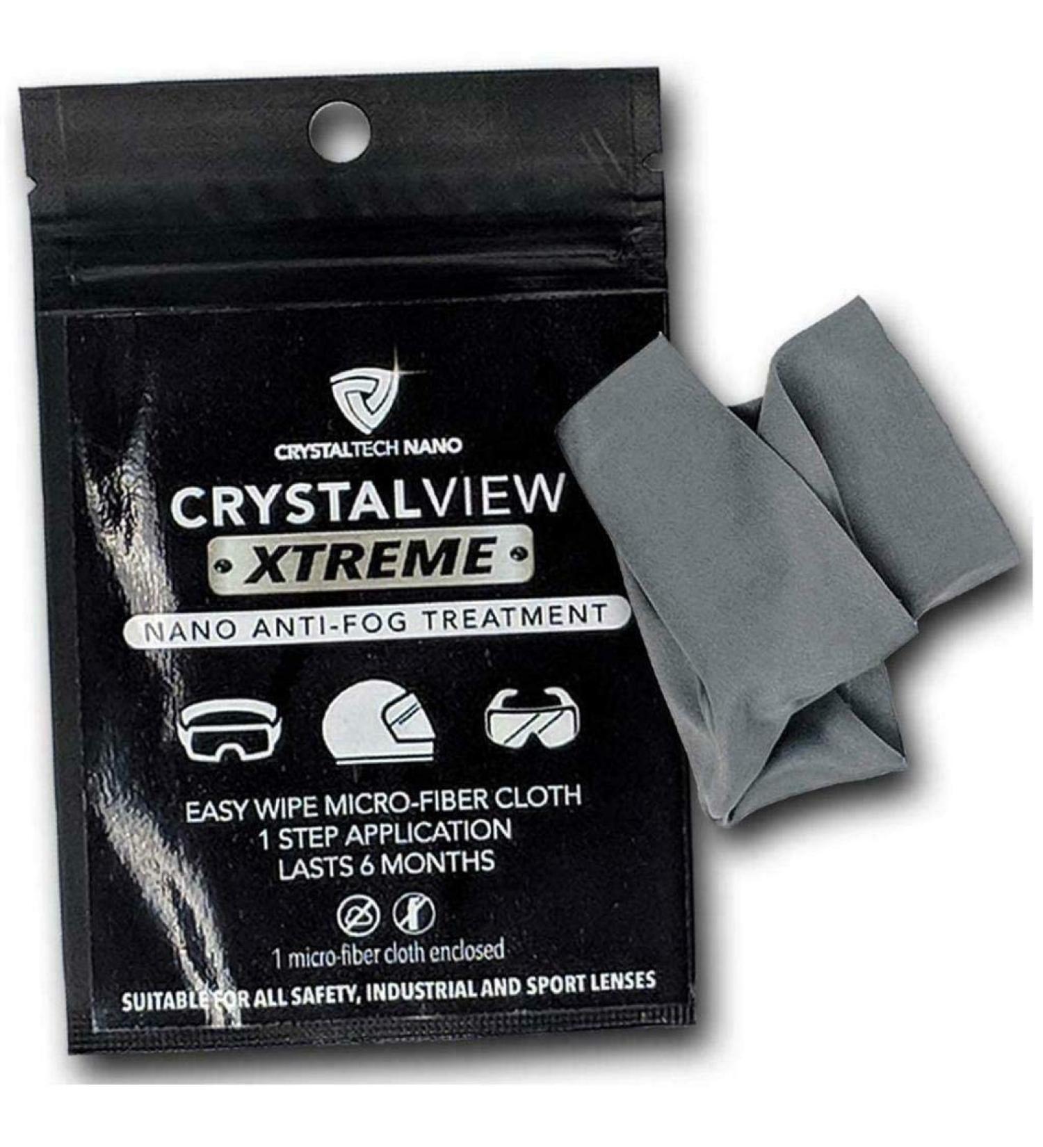 CrystalTech Nano Anti-Fog Wipe Treatment for Glasses  Goggles  Masks and Visors | Reusable Cloth | Eyewear Fog Protection for Work  Cycling  Skiing  Sports | For Humidity  Sweat and Temperature Change - Buy Online on GoSupps.com