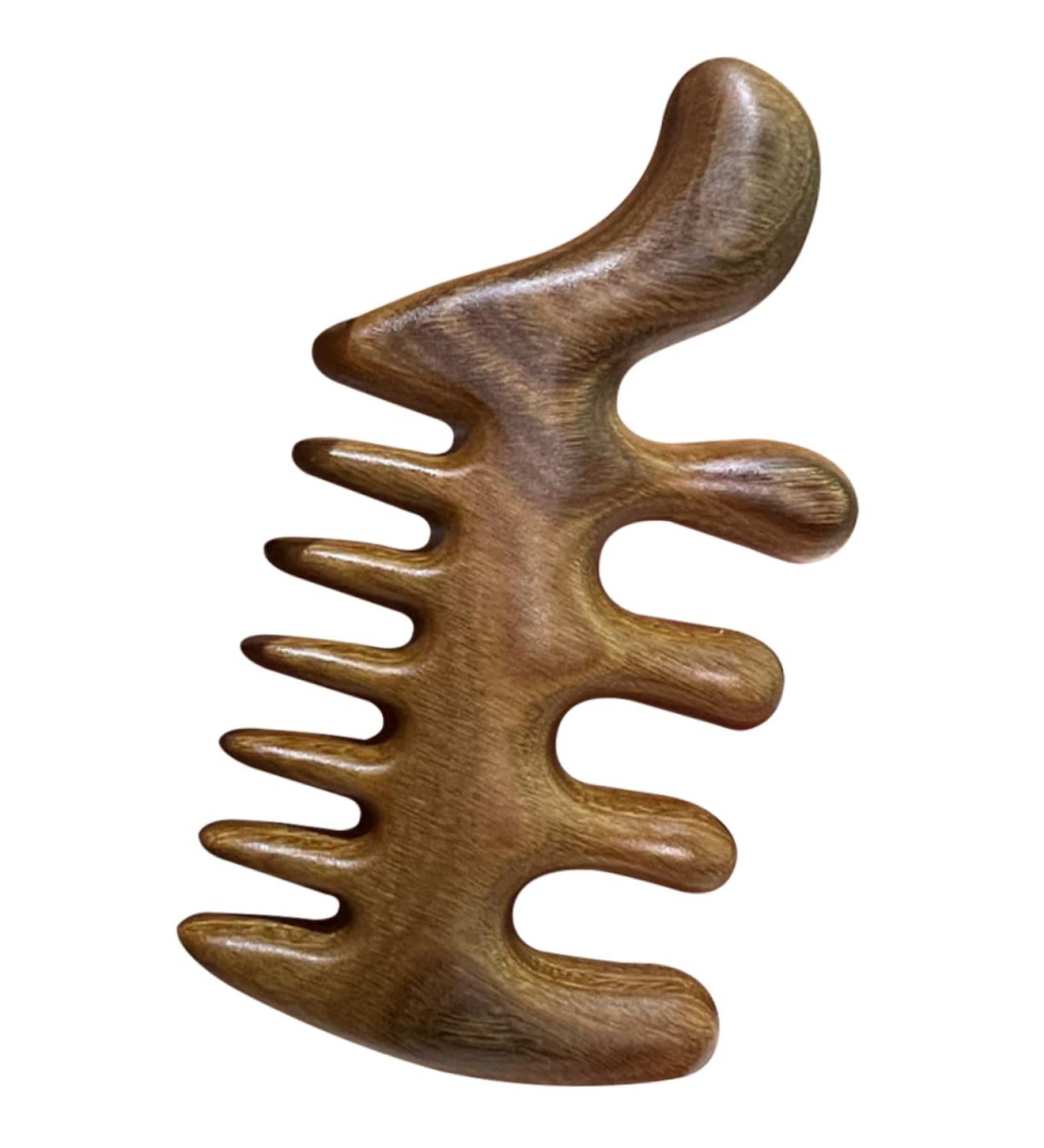 Combined Brake Head Massage & Care Camp Chamber - Wooden Wide Tooth Comb for Curly Hair | Ideal for Men - Buy Online on GoSupps.com
