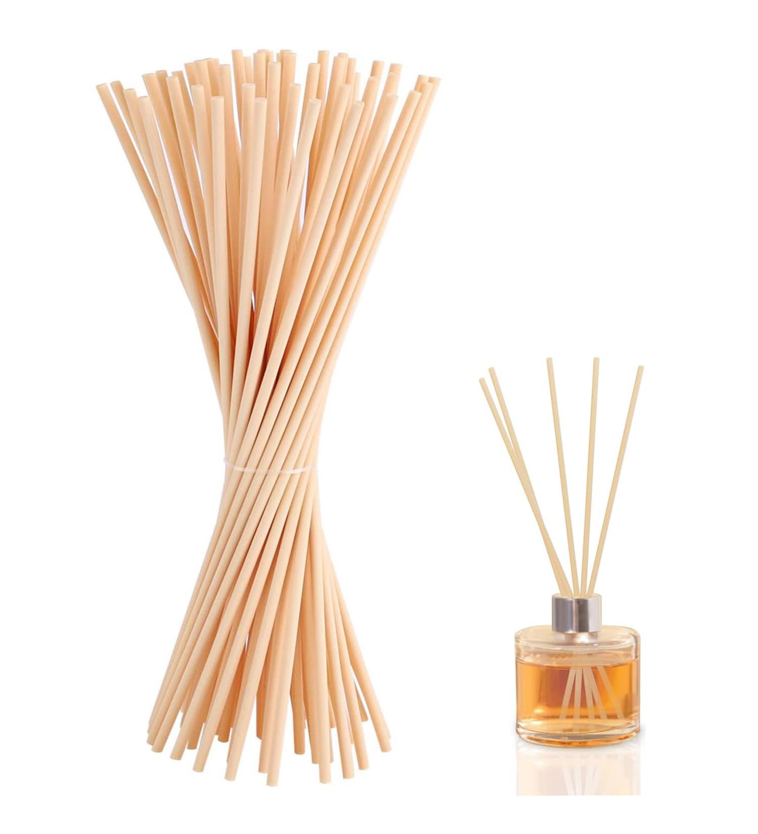 50 Natural Rattan Fragrance Sticks - 20cm x 3mm Reed Diffuser Sticks for Home & Office Aromatherapy - Buy Online on GoSupps.com