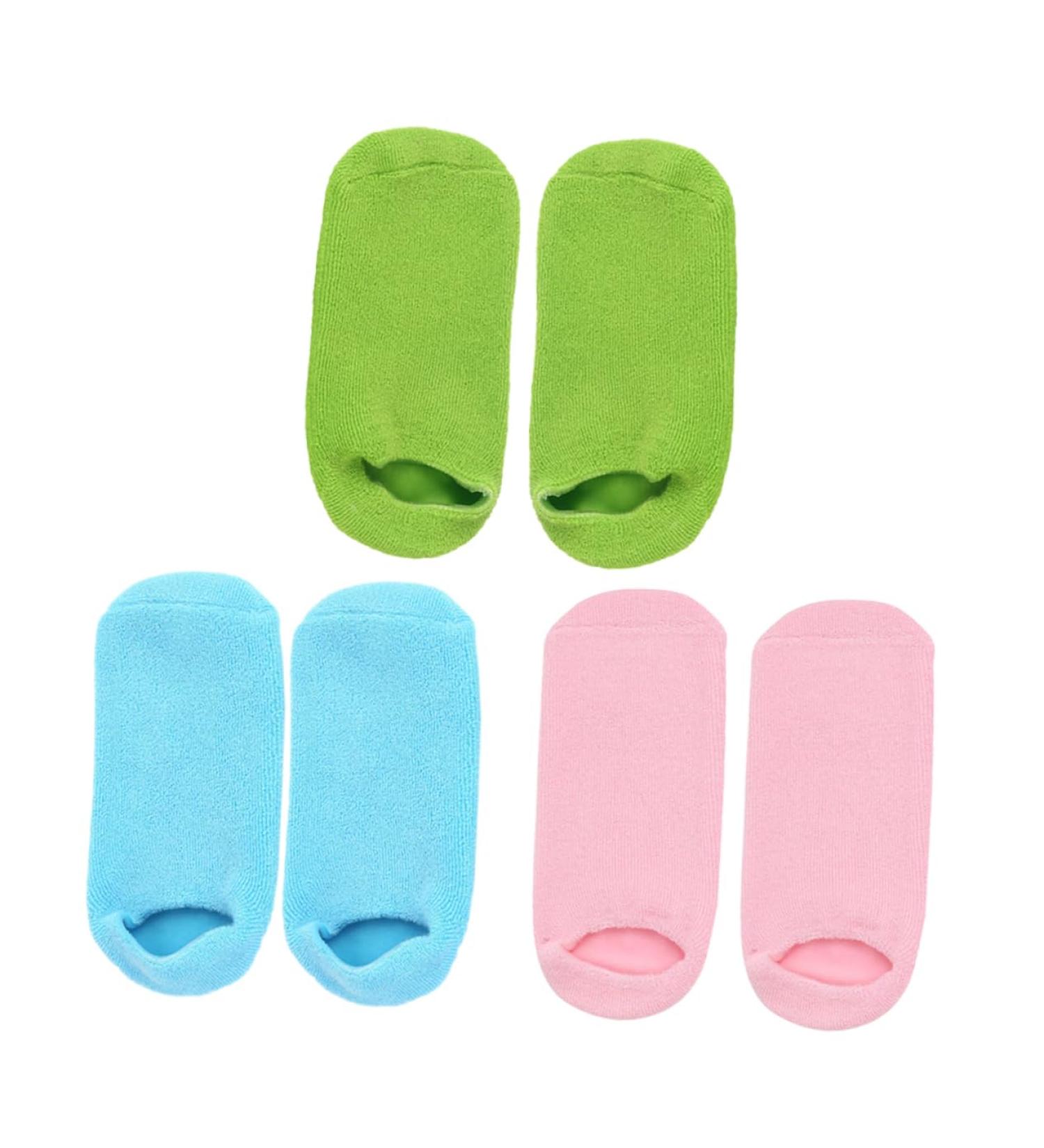 Housoutil 3 Pairs Foot Moisturizing Socks Sweat Proof Socks Spa Socks Overnight Absorbing Socks Cracked Heel Socks Lotion Socks Hydrating Non-slip Product - Buy Online on GoSupps.com
