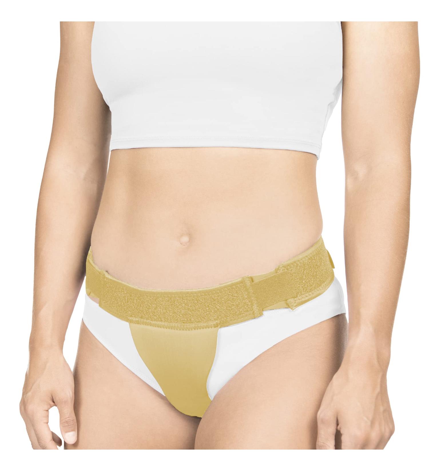 BraceAbility Prolapse Uterus Support Belt for Women - Relieves Dropped Bladder Vulvar Varicosities & Postpartum Pain | Medium Beige - Buy Online on GoSupps.com