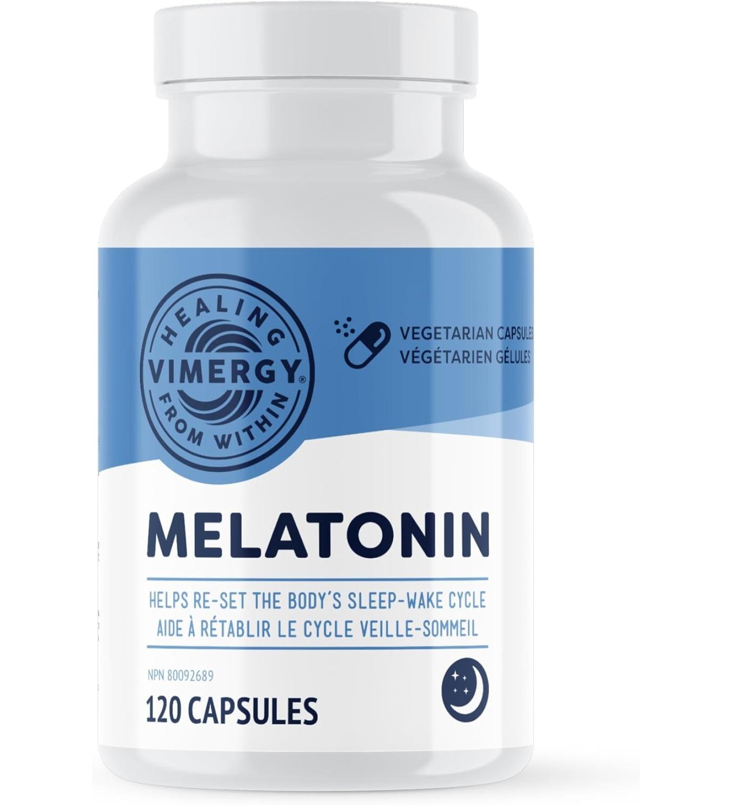 Vimergy Melatonin Capsules - 120 Capsules - Buy Online on GoSupps.com