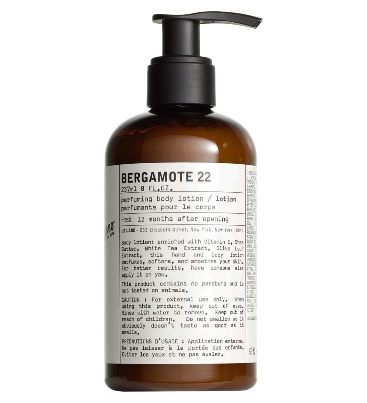 Le labo Bergamote 22 Hand & Body Lotion - 8 Oz