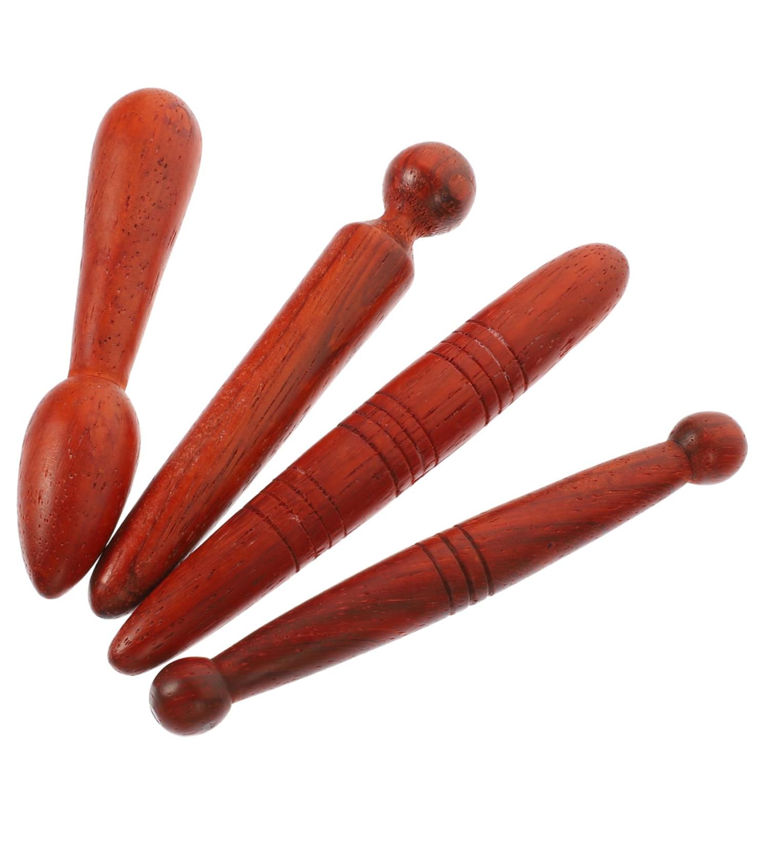Beavorty 4-Piece Acupuncture Stick Set - Deep Tissue Gua Sha Foot Massager & Acupressure Tools | Wooden Massage Devices for Ultimate Relaxation - Buy Online on GoSupps.com