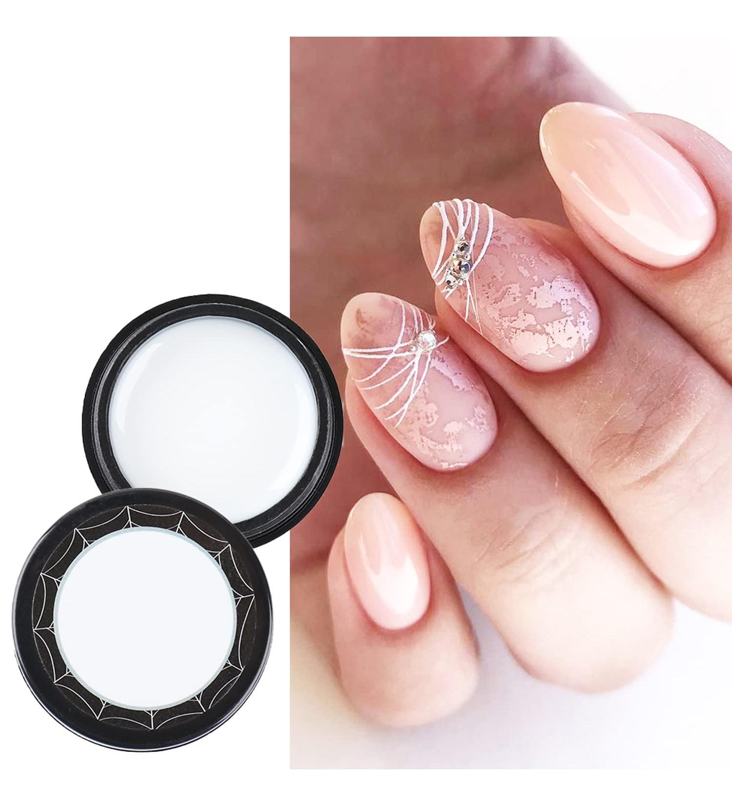 8ml White Spider Gel Nail Polish for UV LED Professional Nail Art - Embossing Pull Wire Spider Gel Lacquer - Buy Online on GoSupps.com