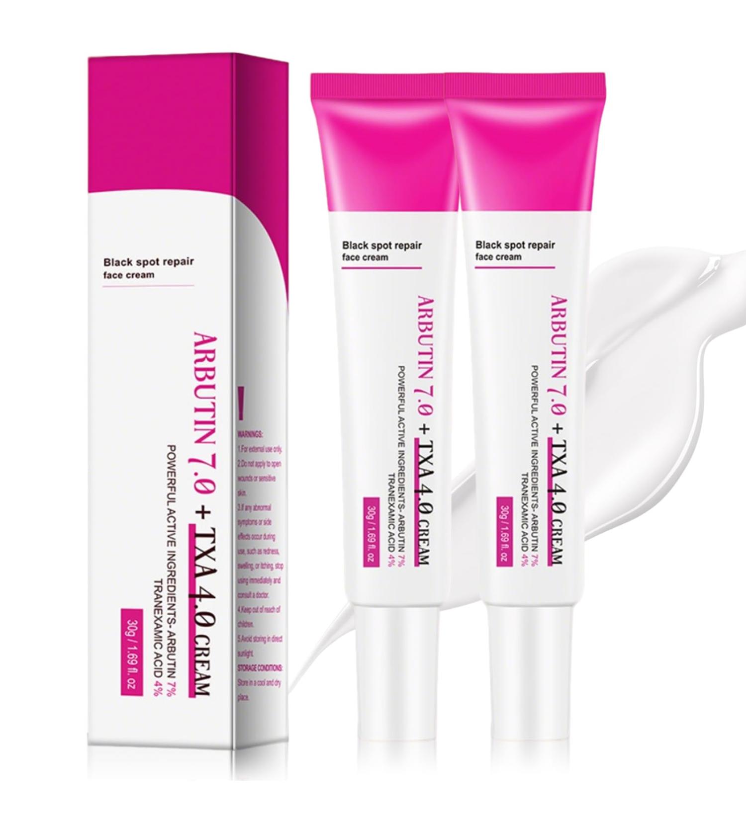 Arbutine 7% + Acide Tranexamique 4% cr me 2 pi ces anti-taches pigmentaires visage contre les taches pigmentaires les taches de rousseur et les imperfections cutan es soin hydratant 30 ml - Buy Online on GoSupps.com