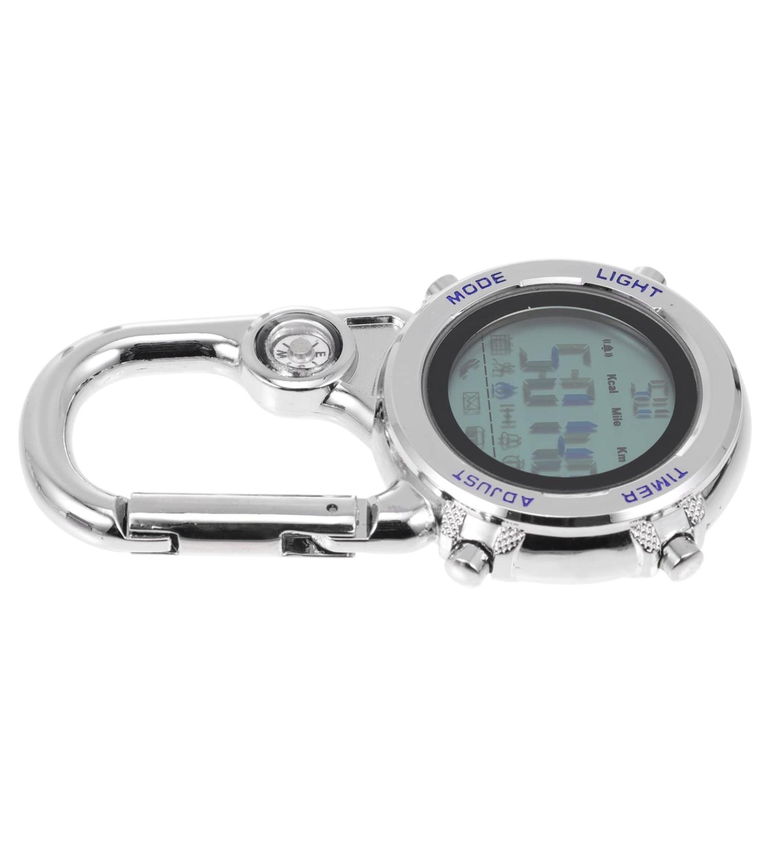 BESPORTBLE Mini Clip Microlight Watch Carabiner Fob Watch Backpacker Clip on Pocket Watch for Outdoor Sports Blue Dark Blue - Buy Online on GoSupps.com