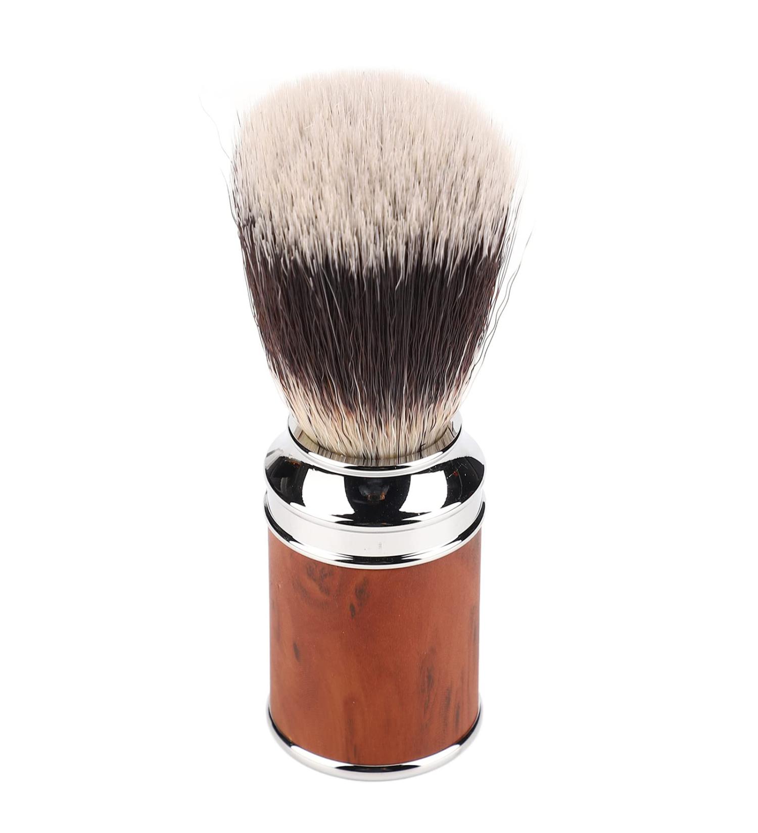 Premium Wooden Beard & Mustache Brush - Nylon Hair Shaving & Cleaning Brush for Men's Grooming | Ideal for Home Hairdressing Salons - Buy Online on GoSupps.com