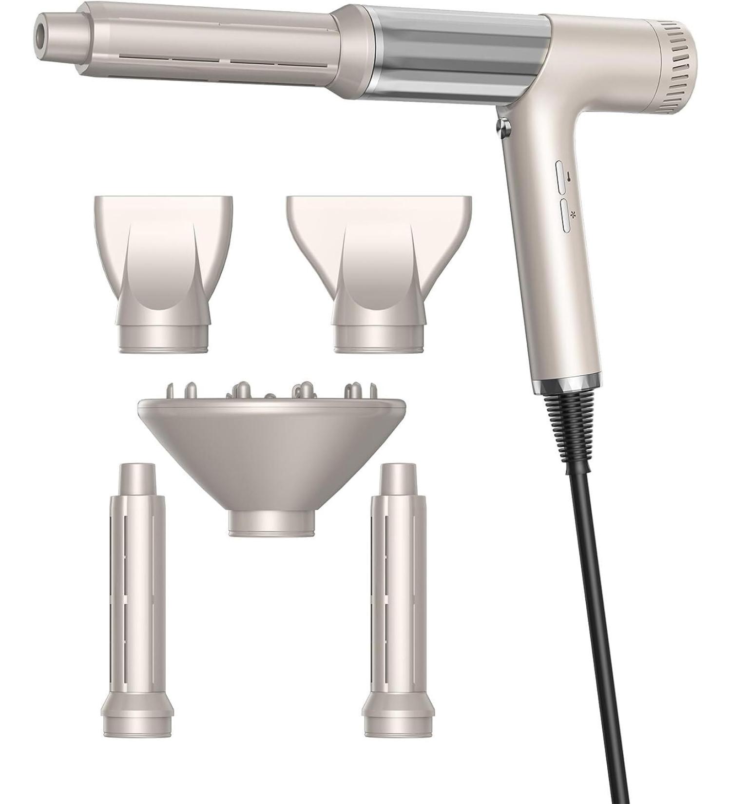 5 in 1 Air Styler 110000 RPM High Speed Hair Dryer Low Noise Blowdryer Hair Dryer Curler 200 Million Negative Ionic Hair Dryer Hairdryer with Diffuser Travel Hairdryers for Travel Home Use Silver - Buy Online on GoSupps.com