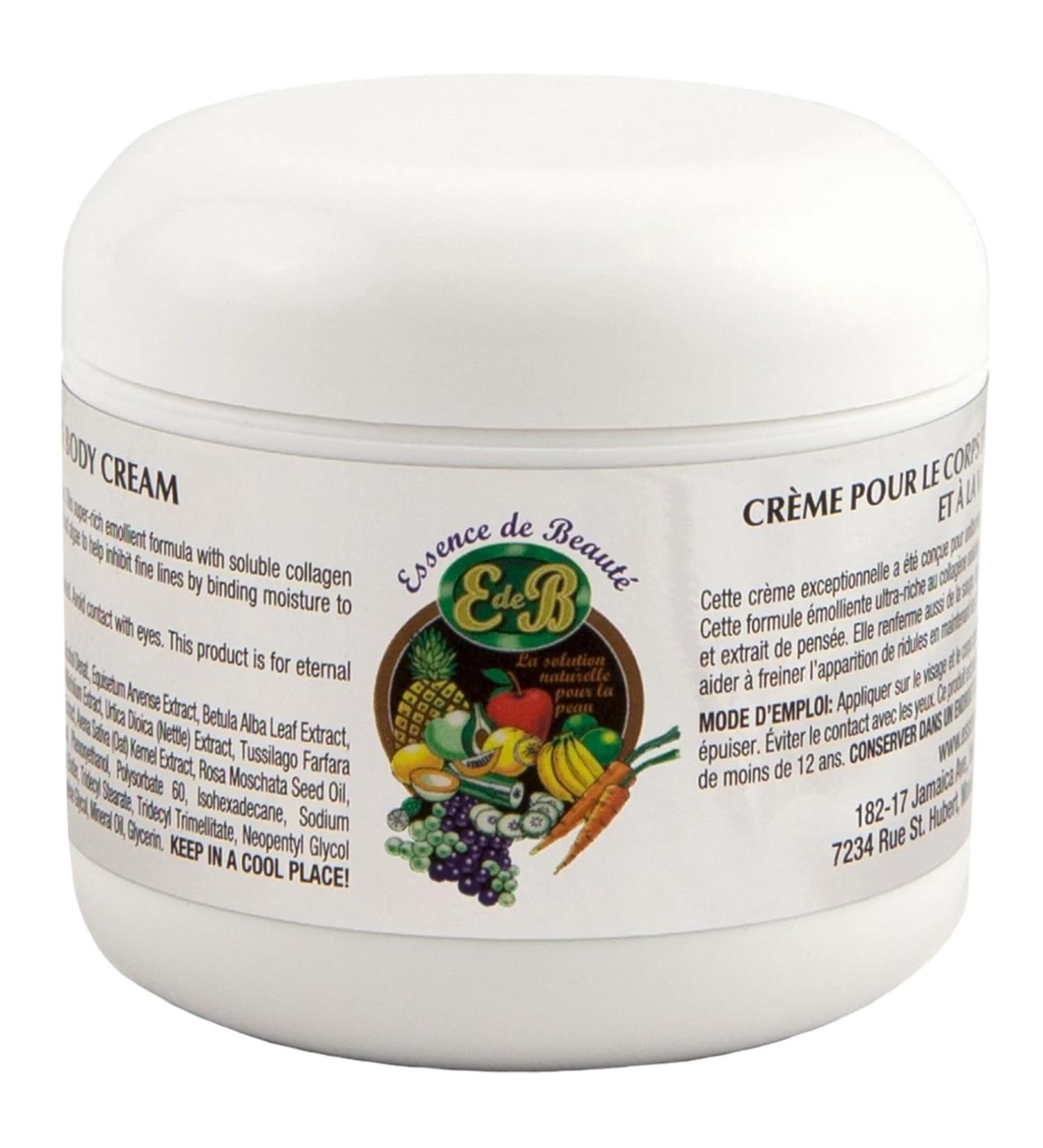Essence de Beaute Collagen + Vitamin E Cream 4oz for Face & Body - Buy Online on GoSupps.com