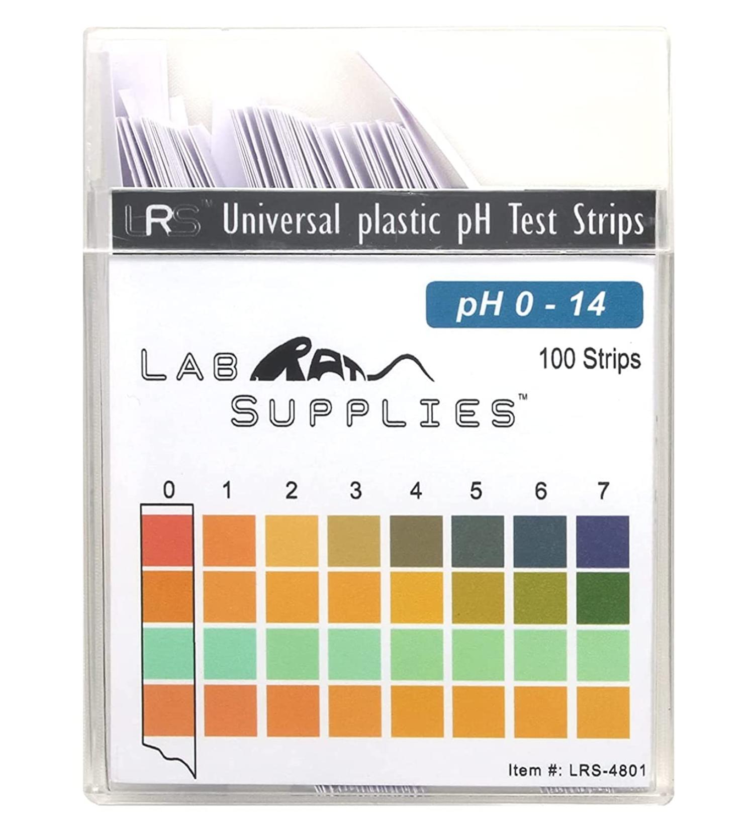 LabRat Supplies pH Test Strips (0-14) - 100 Universal Plastic Strips for Accurate Testing - Buy Online on GoSupps.com